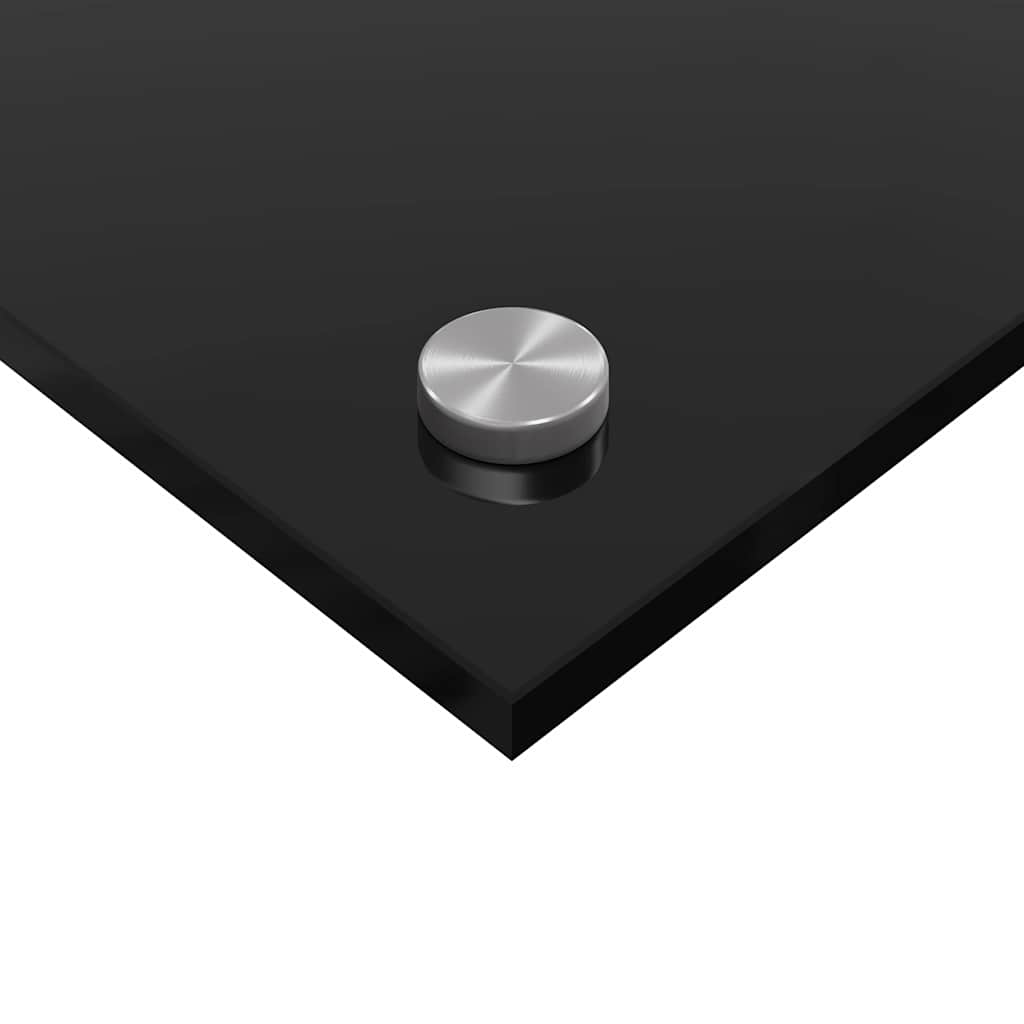 Köksplånbak 2 pcs Svart 70 x 50 cm härdat glas