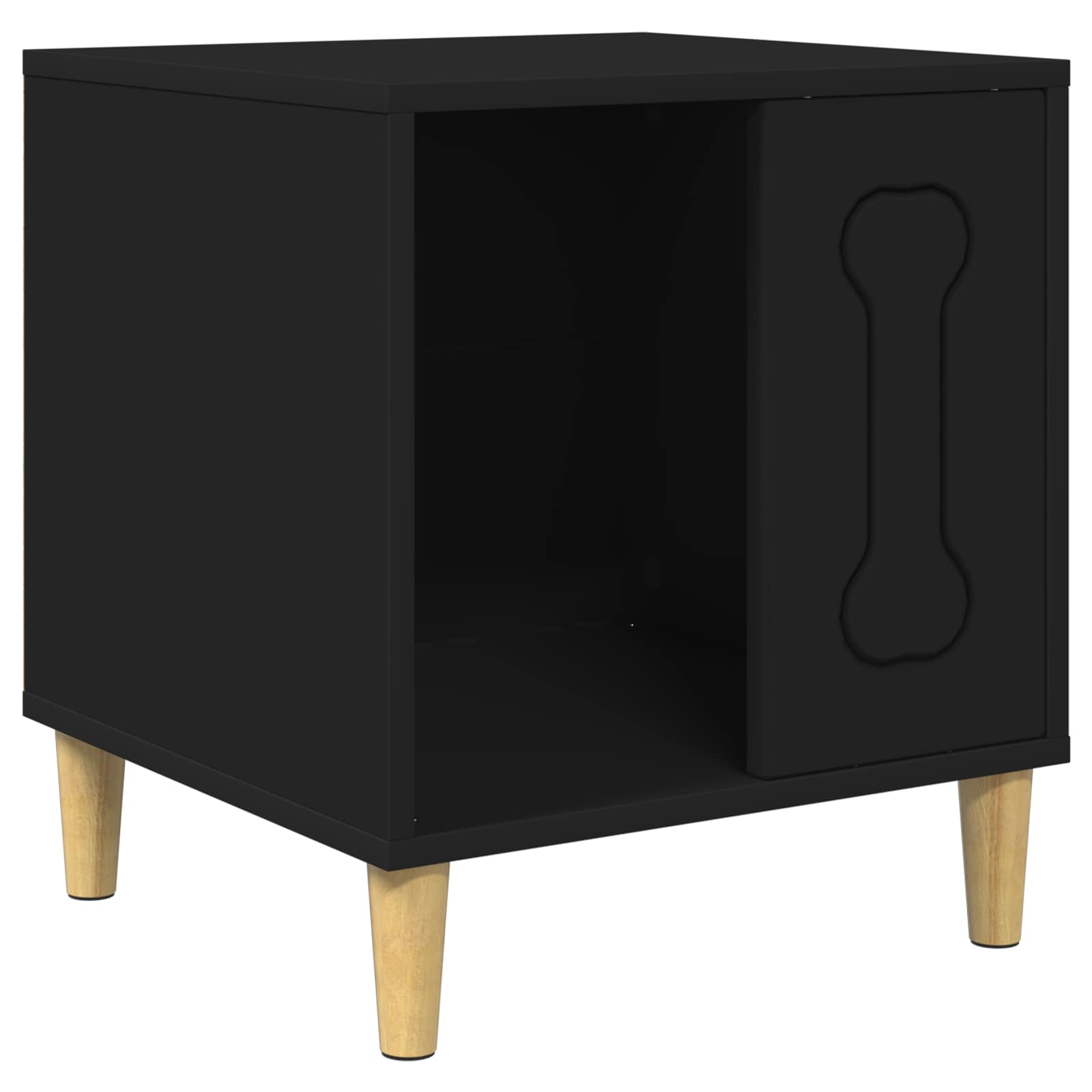 Hundhus Svart 44 x 42 x 49 cm Konstruerat trä