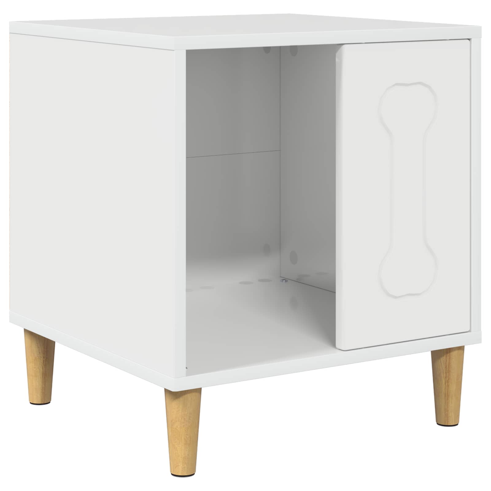 Hundhus Glansig Vit 44 x 42 x 49 cm Konstruerat trä