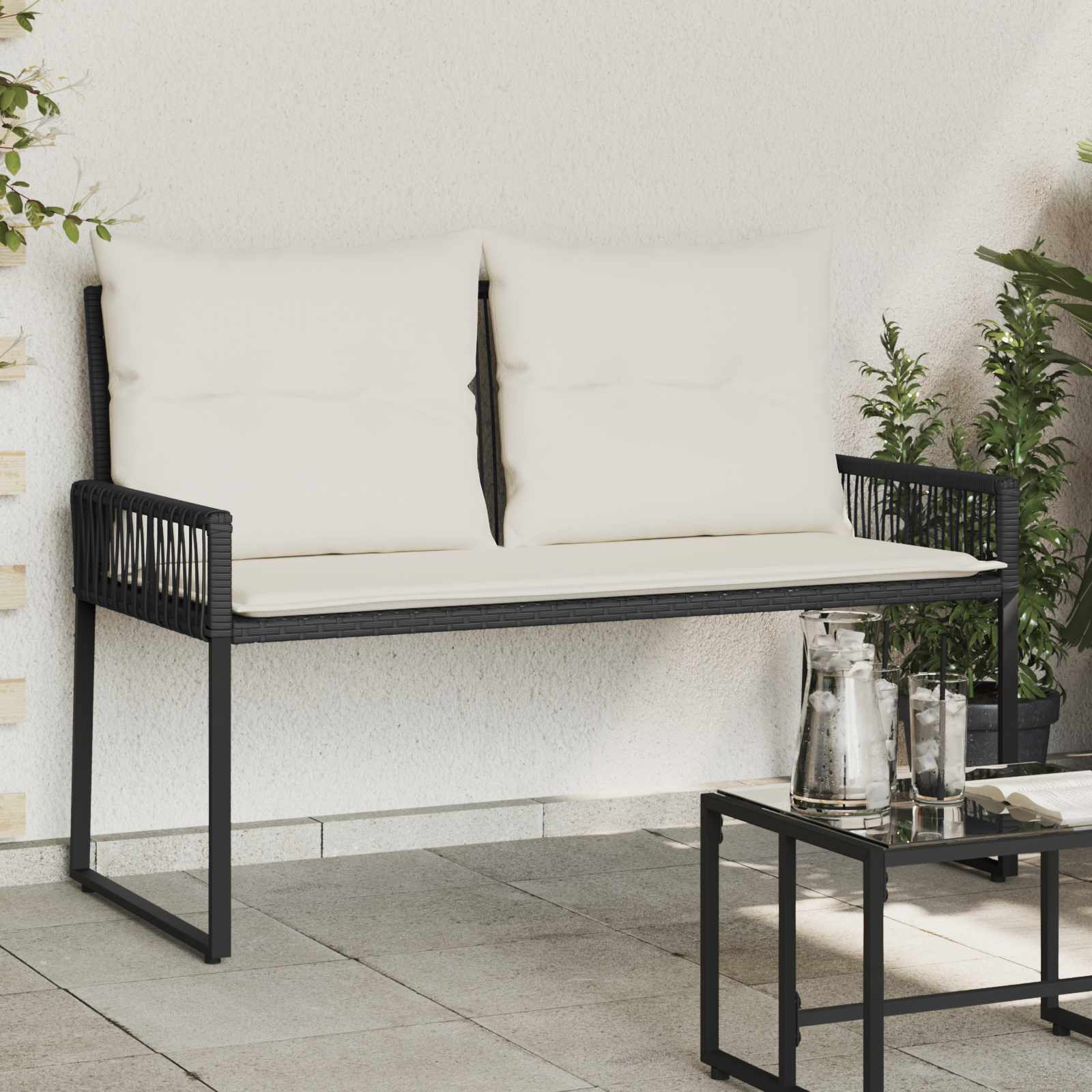 Utomhusbänk 2 -Seater 4 st 110 x 59 x 82 cm konstrotting
