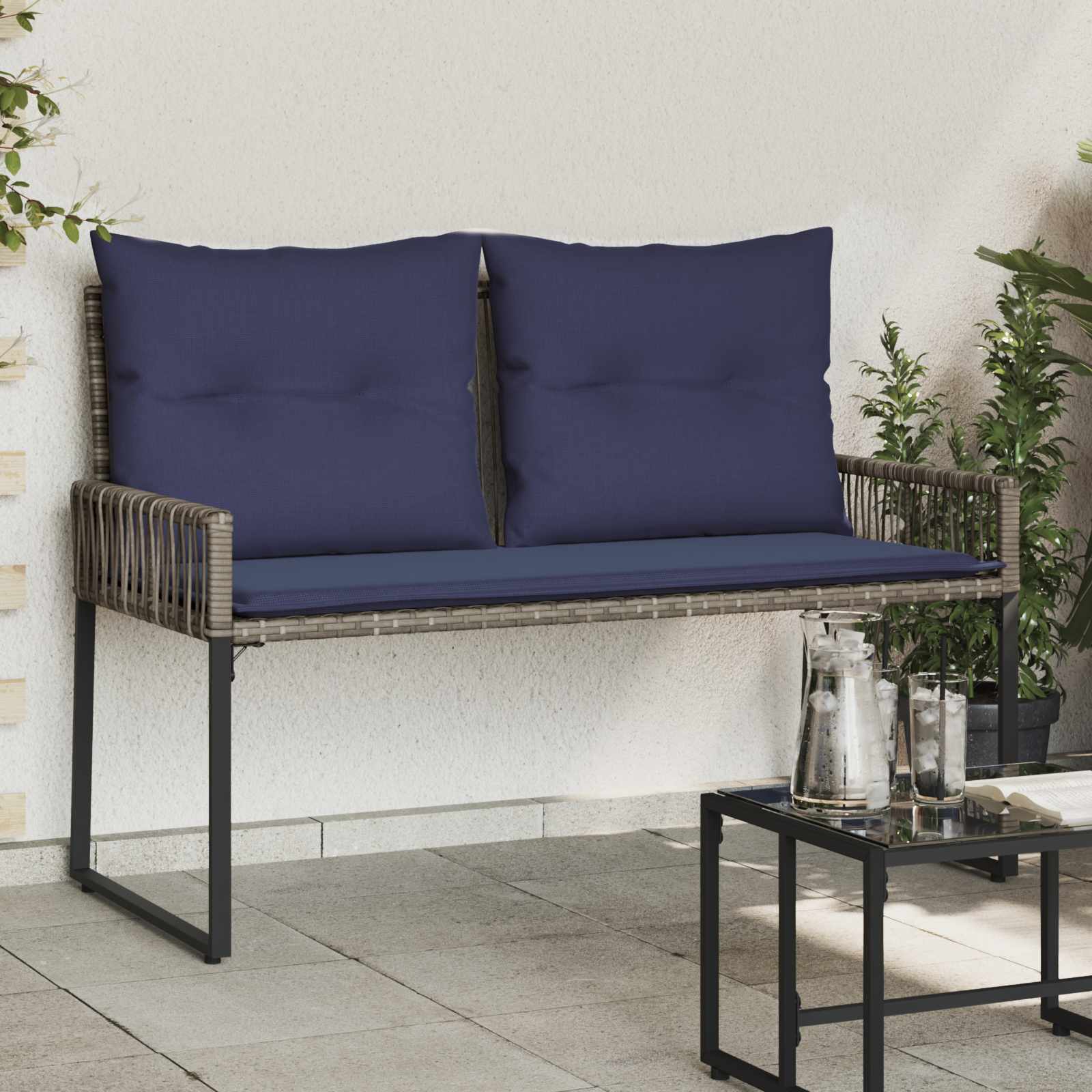 Utomhusbänk 2 -Seater 4 st 110 x 59 x 82 cm konstrotting