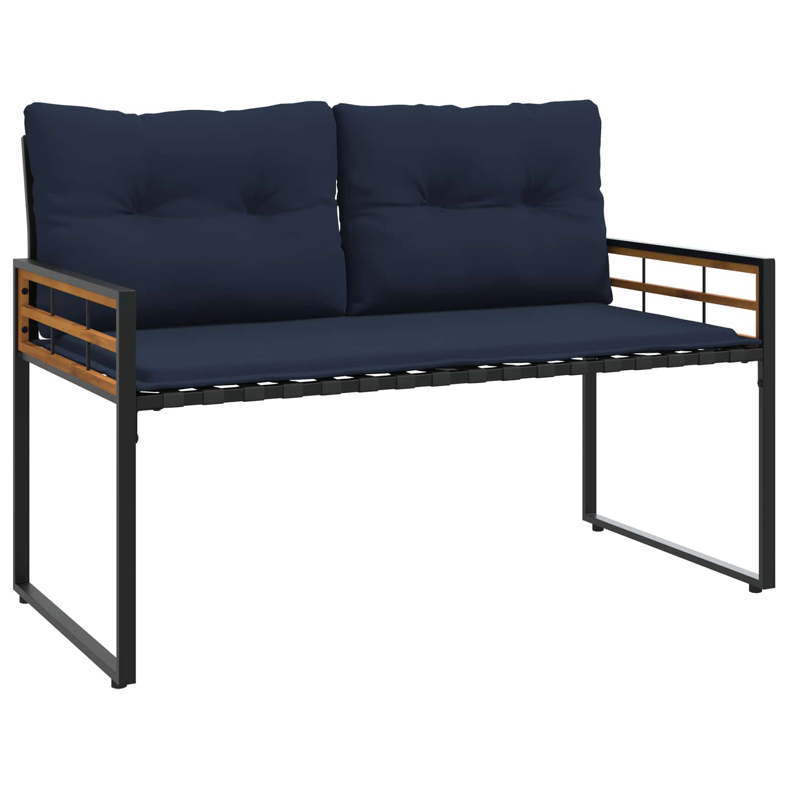 Trälagerssoffa 114 x 55 x 77 cm Marinblå Rektangulär
