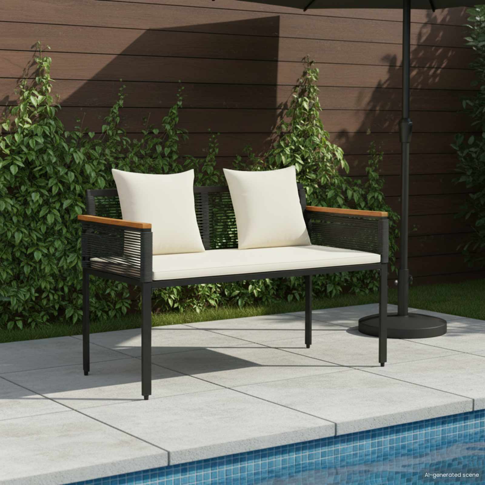 Utomhusbänk 2 -Seater 117 x 54 x 74.5 cm konstrotting