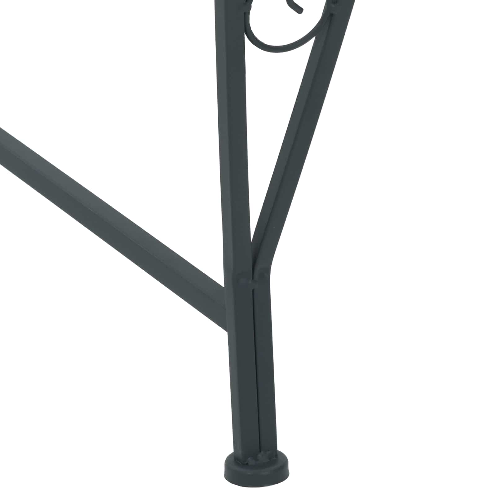 Trädbänk 4-Antal sittplatser 160 x 80 x 89 cm Stål Silvergrå