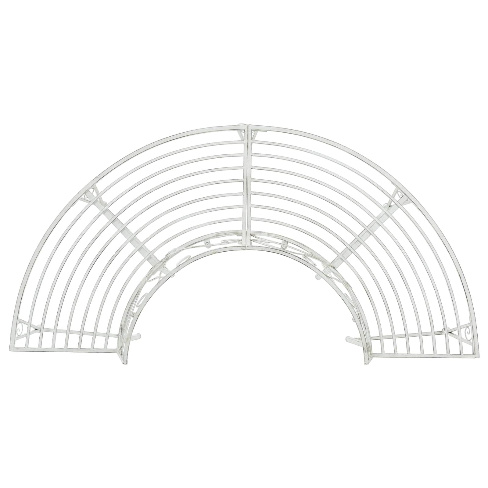 Trädbänk 4-Antal sittplatser 160 x 80 x 89 cm Stål Antik vit