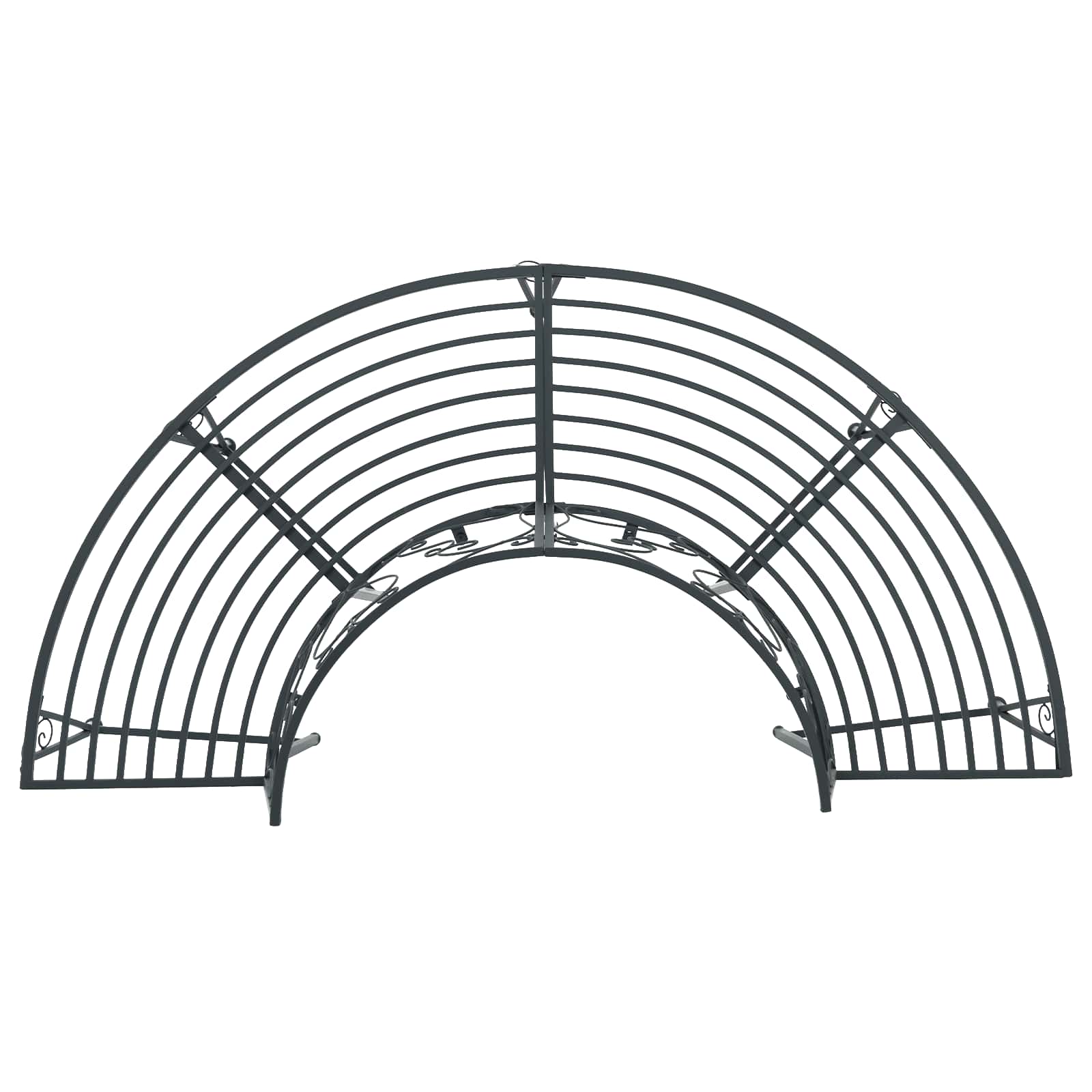Trädbänk 4-Antal sittplatser 160 x 80 x 89 cm Stål Silvergrå