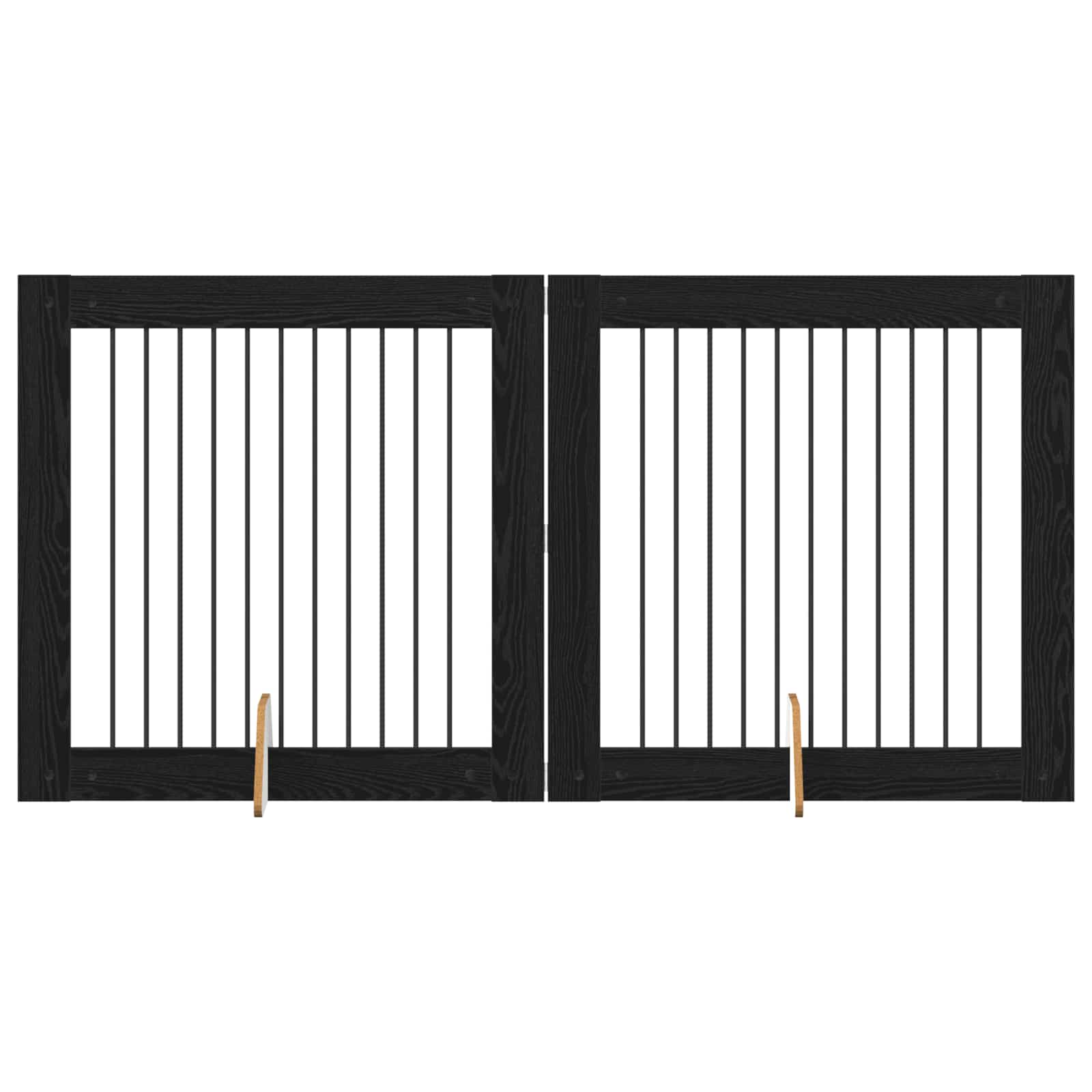Hundgrind med ställningar 2 pcs Svart ek 100 x 100 cm