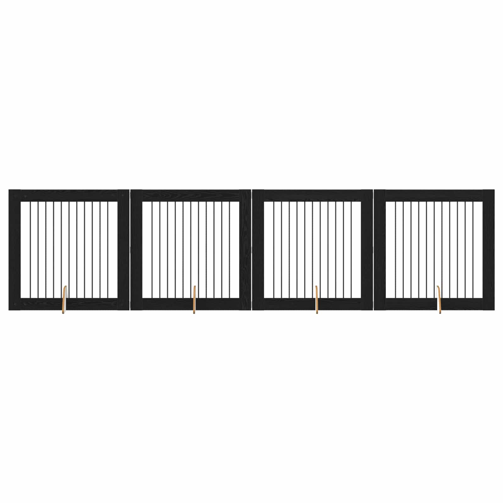 Hundgrind med ställningar 4 pcs Svart ek 100 x 100 cm