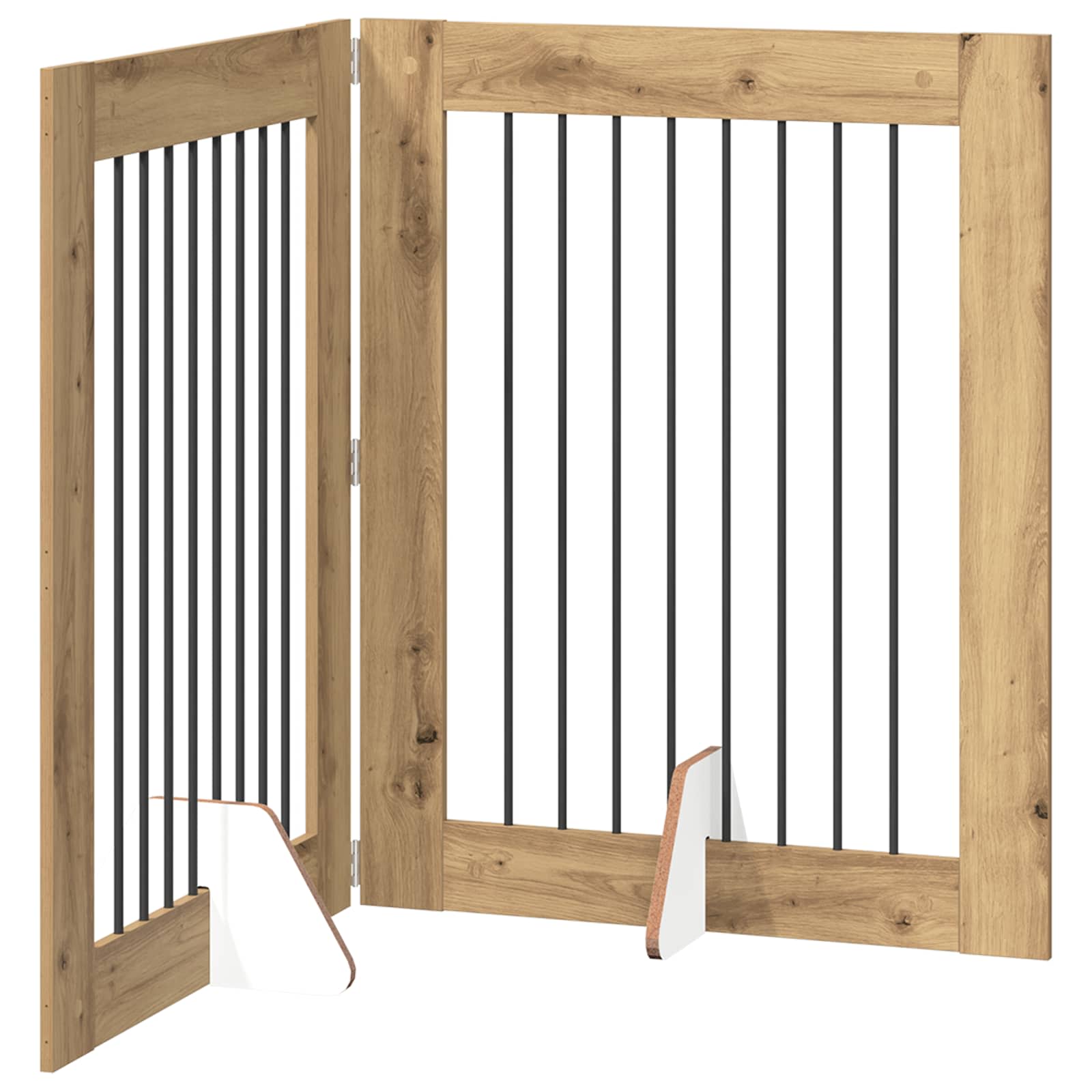 Fällbar hundgrind med stativ 2 st Artisan-ek 160,5 cm