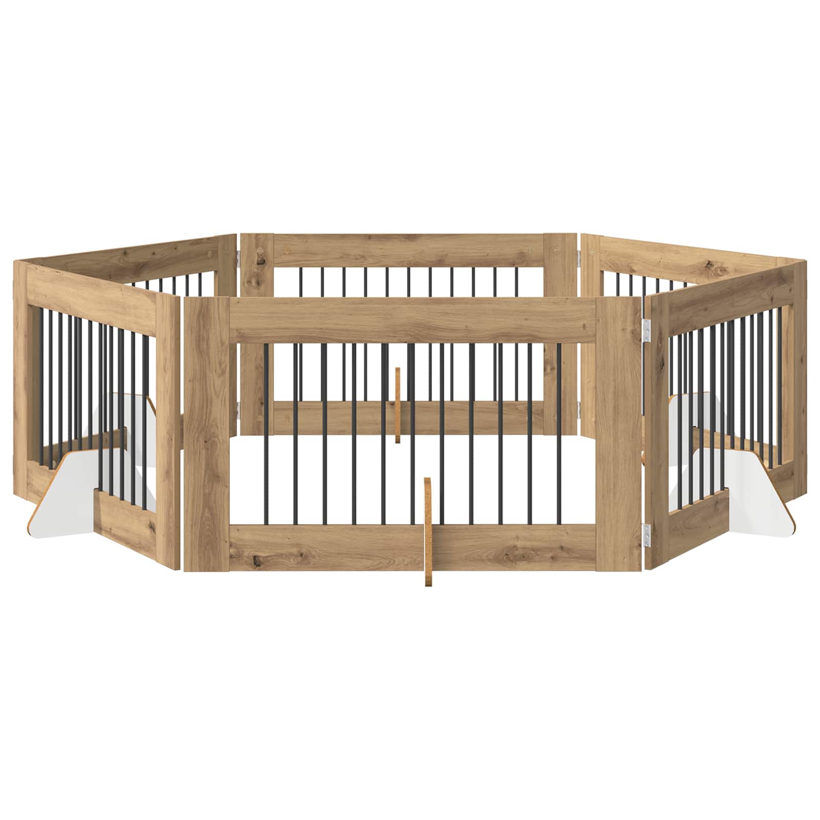 Fällbar hundgrind med stativ 6 st Artisan-ek 602 cm