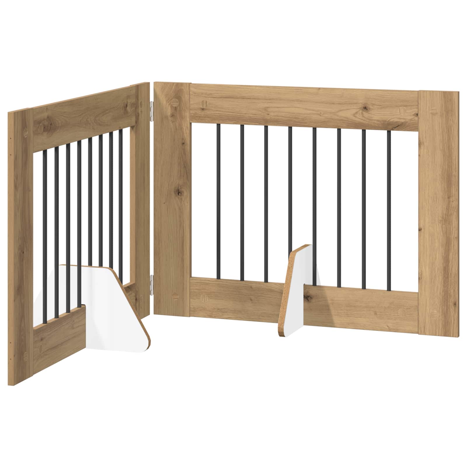 Fällbar hundgrind med stativ 2 st Artisan-ek 160,5 cm