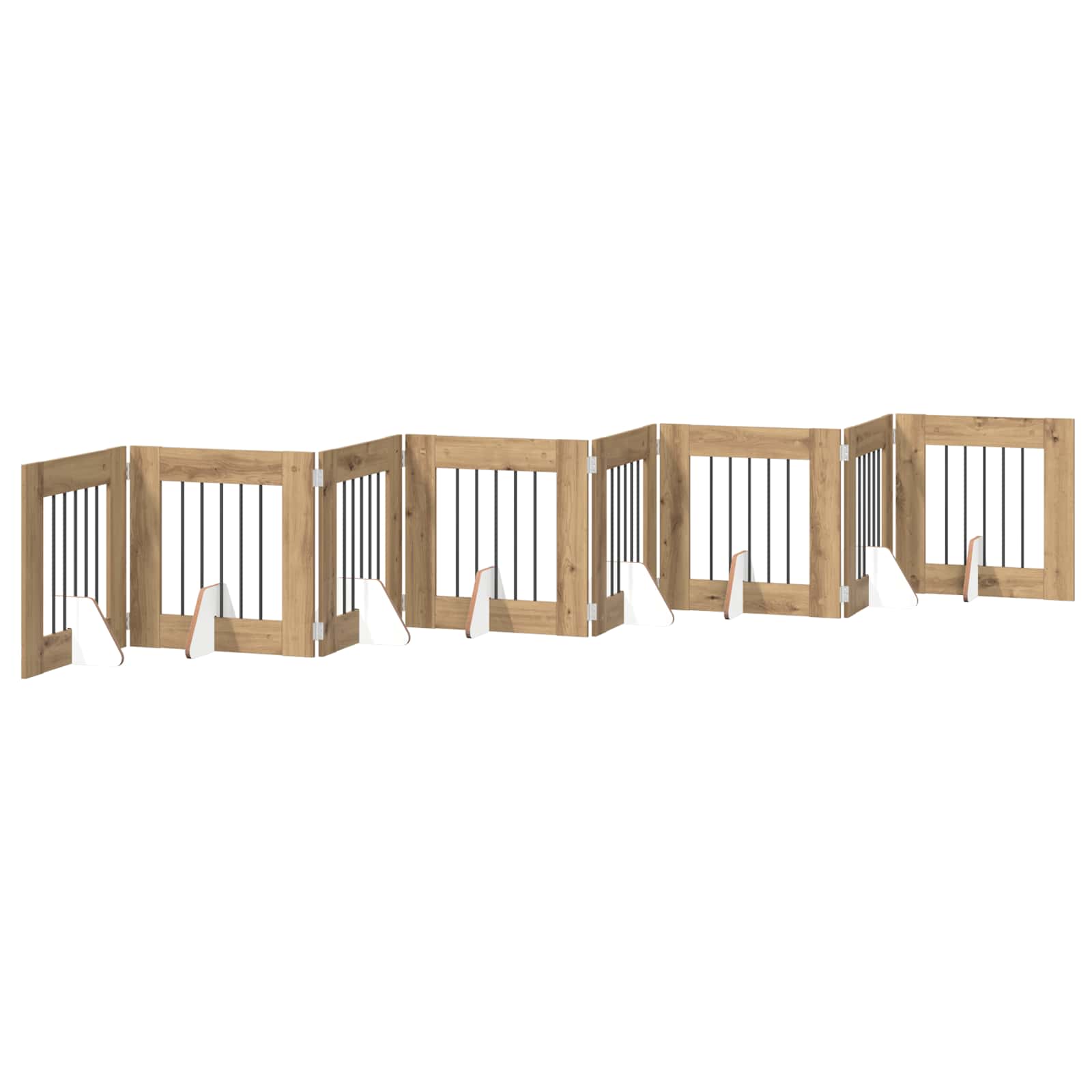 Fällbar hundgrind med stativ 8 st Artisan-ek 60 cm