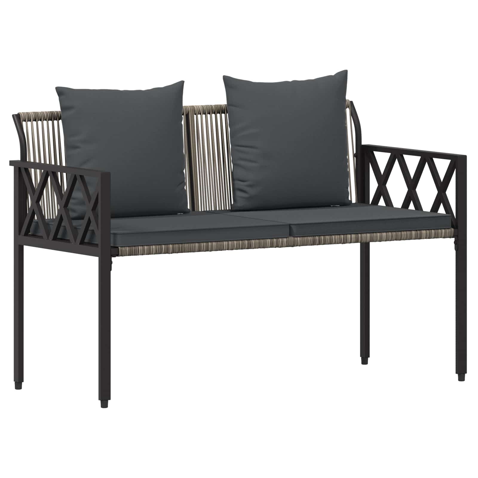 Utomhusbänkar 2 -Seater 116 x 56 x 75 cm konstrotting