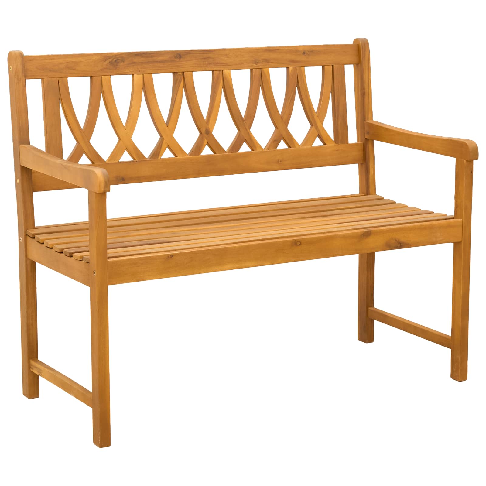 Utomhusbänk Naturlig 110 x 55,5 x 90 cm Massivt Akaciaträ