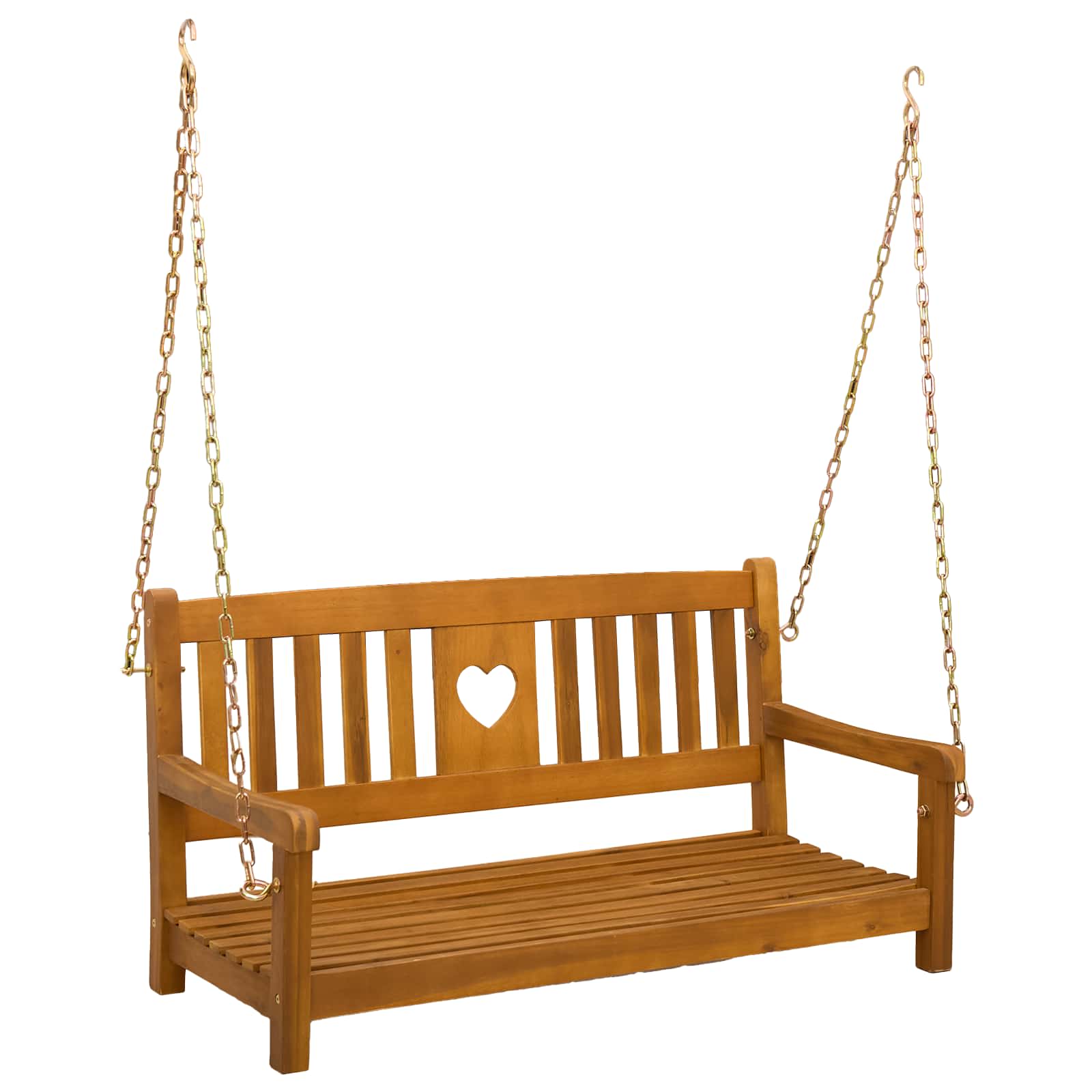 Trädgårdsgungbänk 2 -Seater 110 x 56 x 58 cm Massivt Akaciaträ