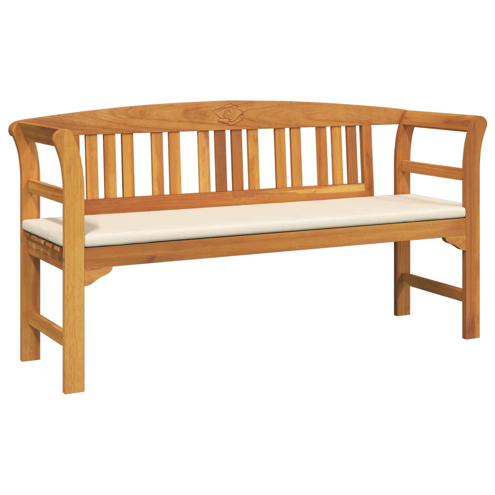 Rosabänk Naturlig 157 x 46 x 82,5 cm Massivt Akaciaträ