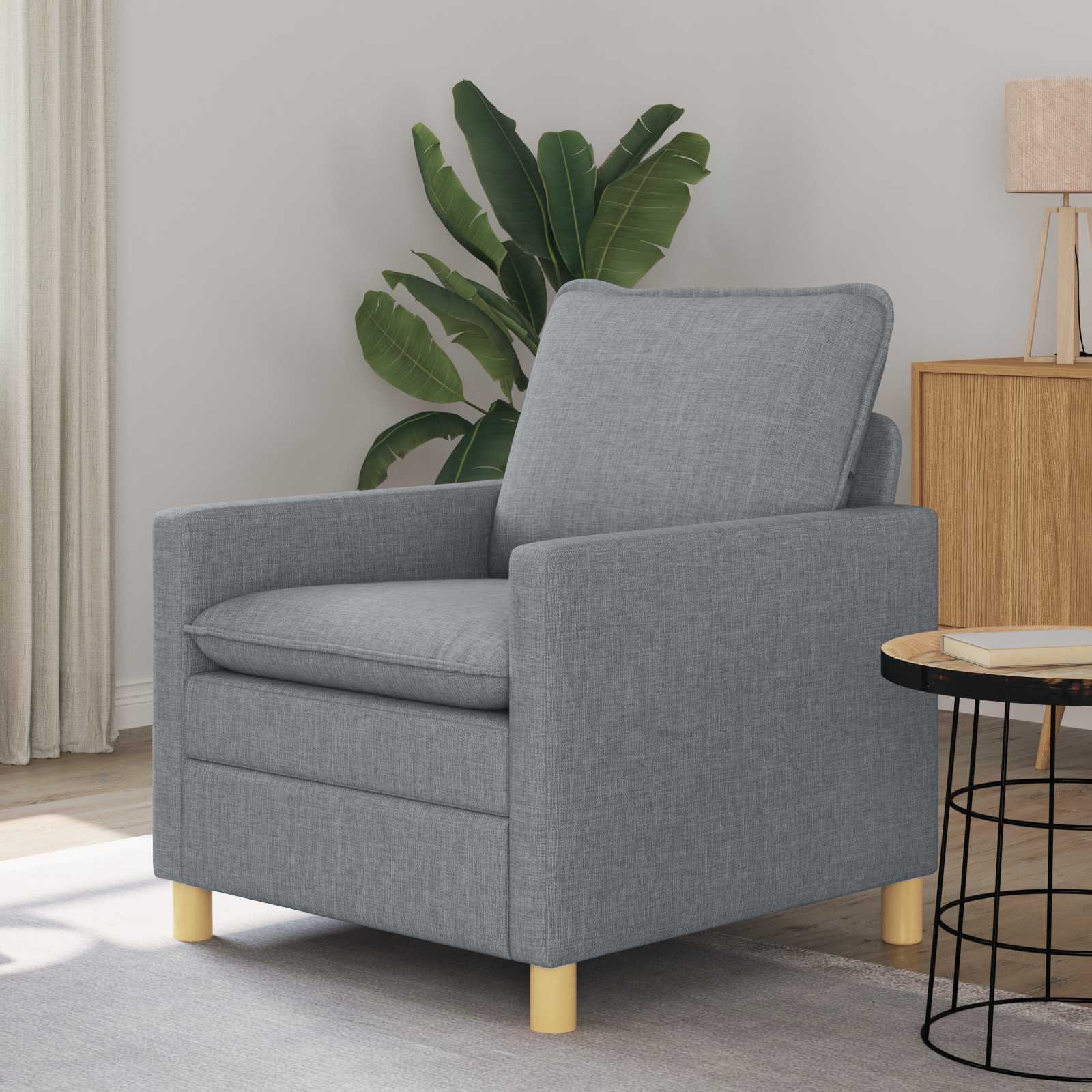 Soffa Ljusgrå 76 x 81 x 87,5 cm Tyg