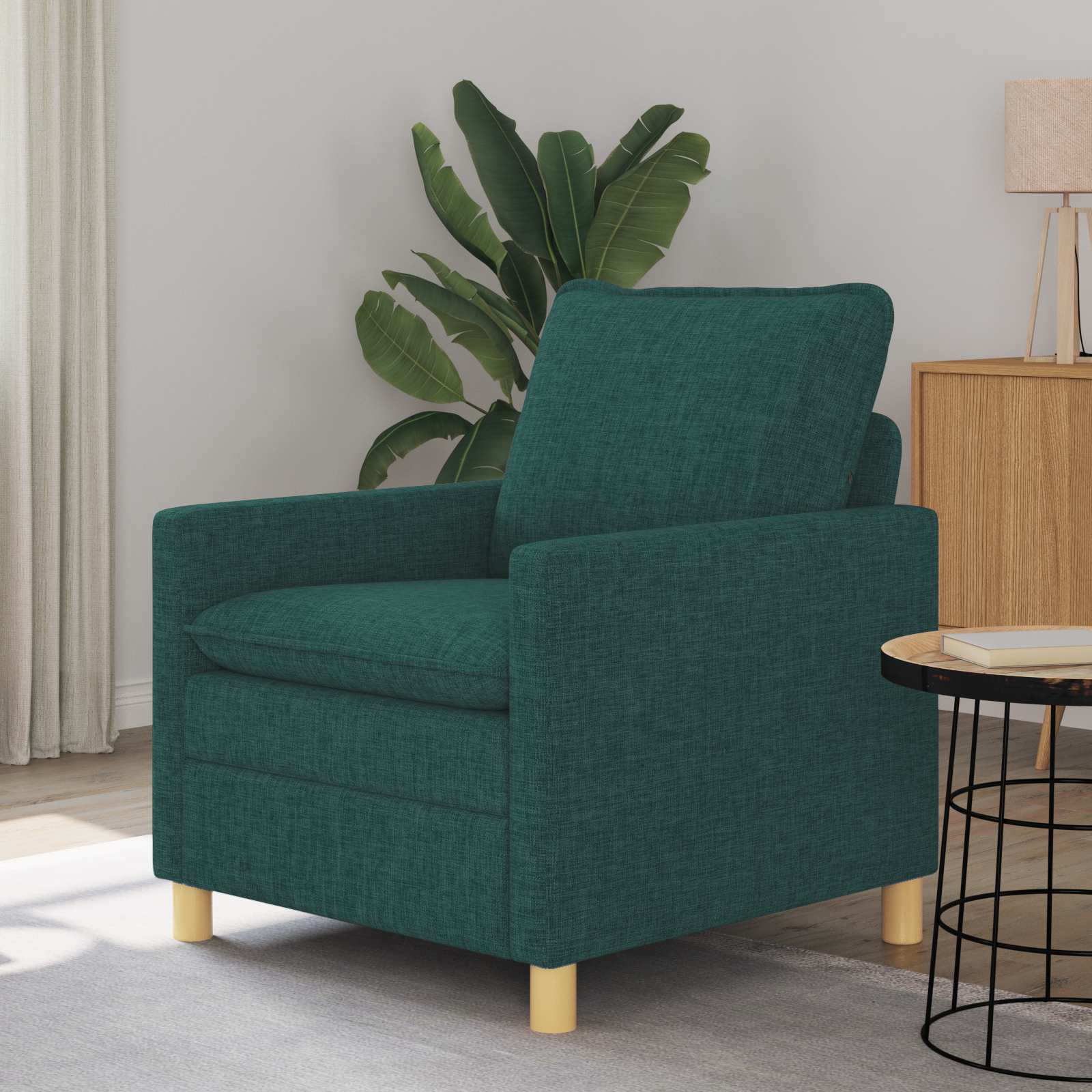 Soffa Mörkgrön 76 x 81 x 87,5 cm Tyg