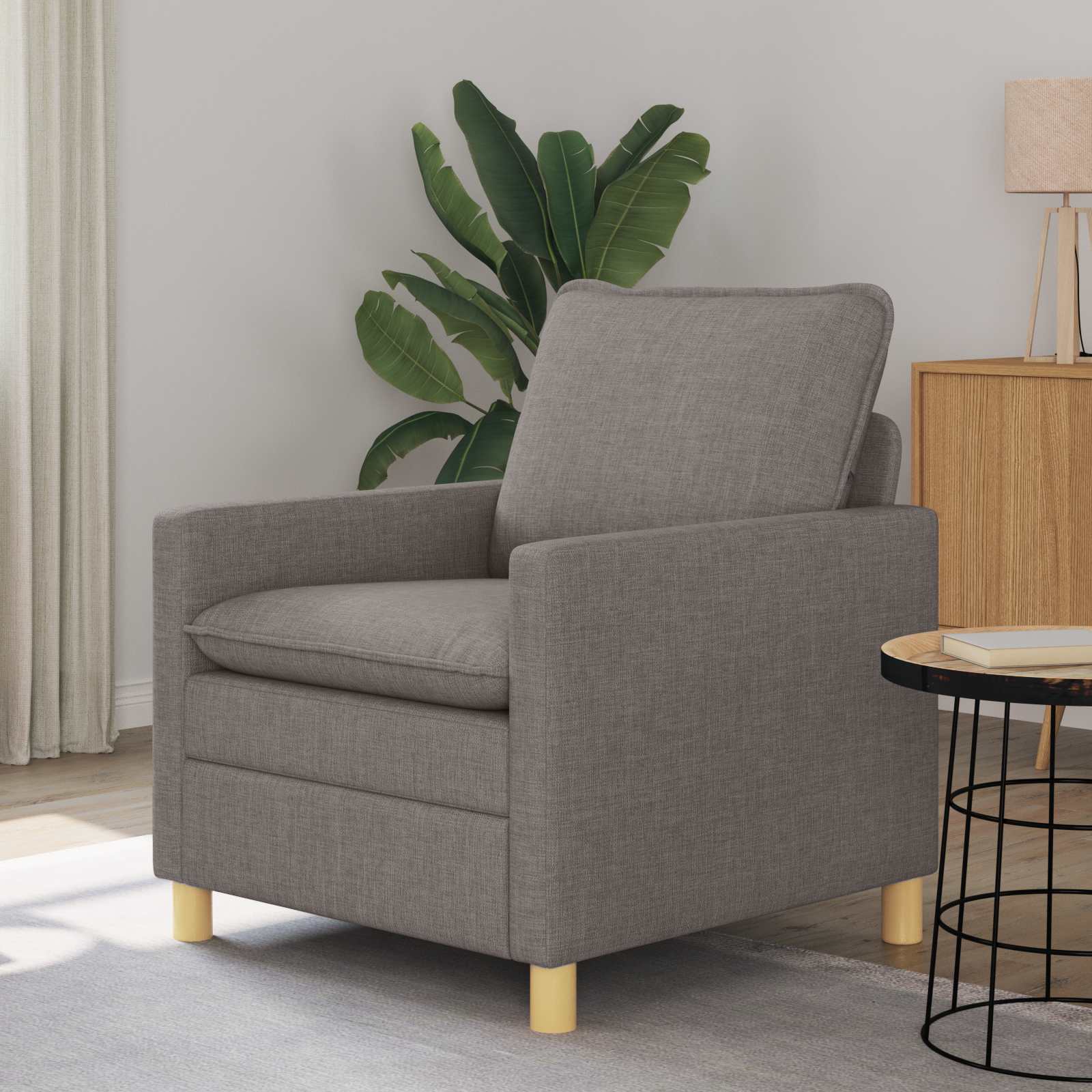 Soffa Taupe 76 x 81 x 87,5 cm Tyg
