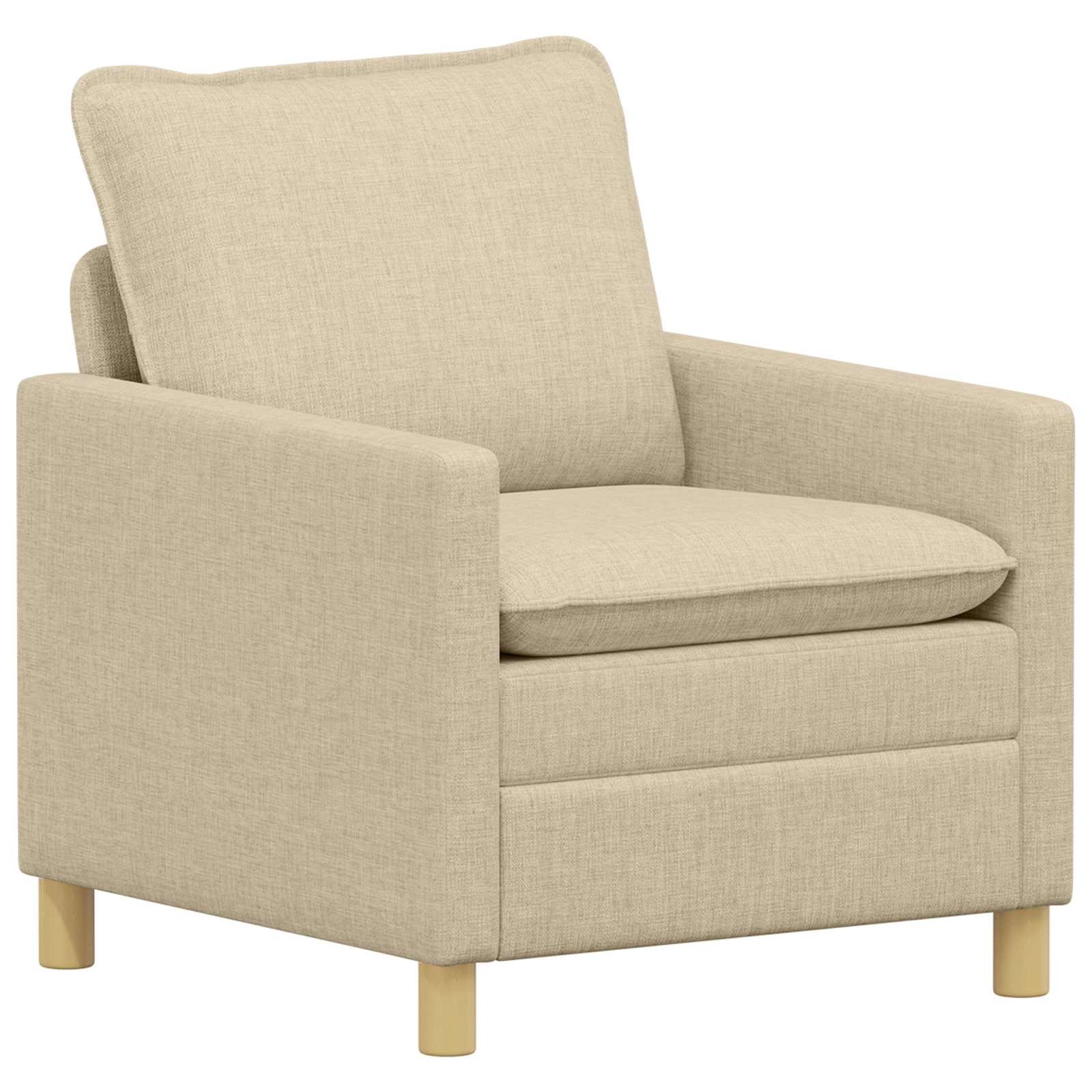 Soffa Gräddvit 76 x 81 x 87,5 cm Tyg
