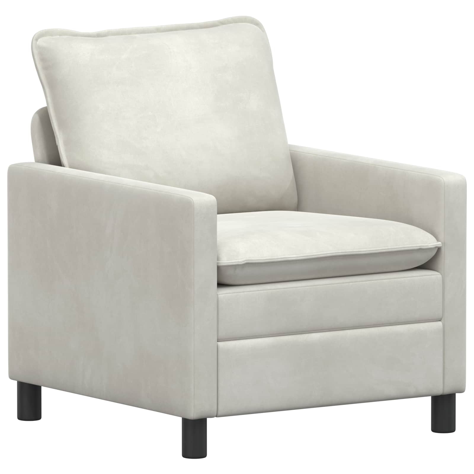 Soffa Gräddvit 76 x 81 x 87,5 cm Sammet