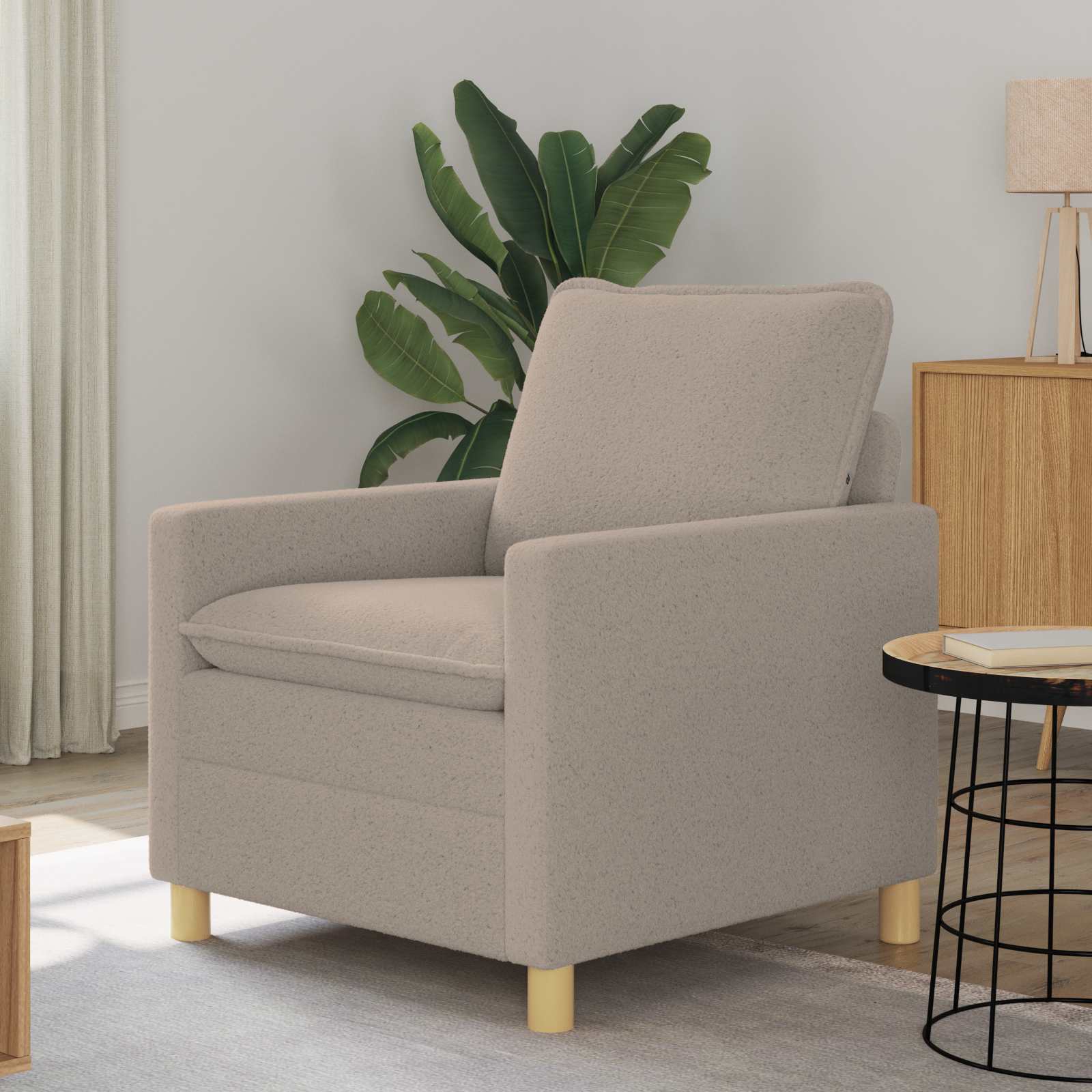 Soffa Ljusgrå 76 x 81 x 87,5 cm Tyg