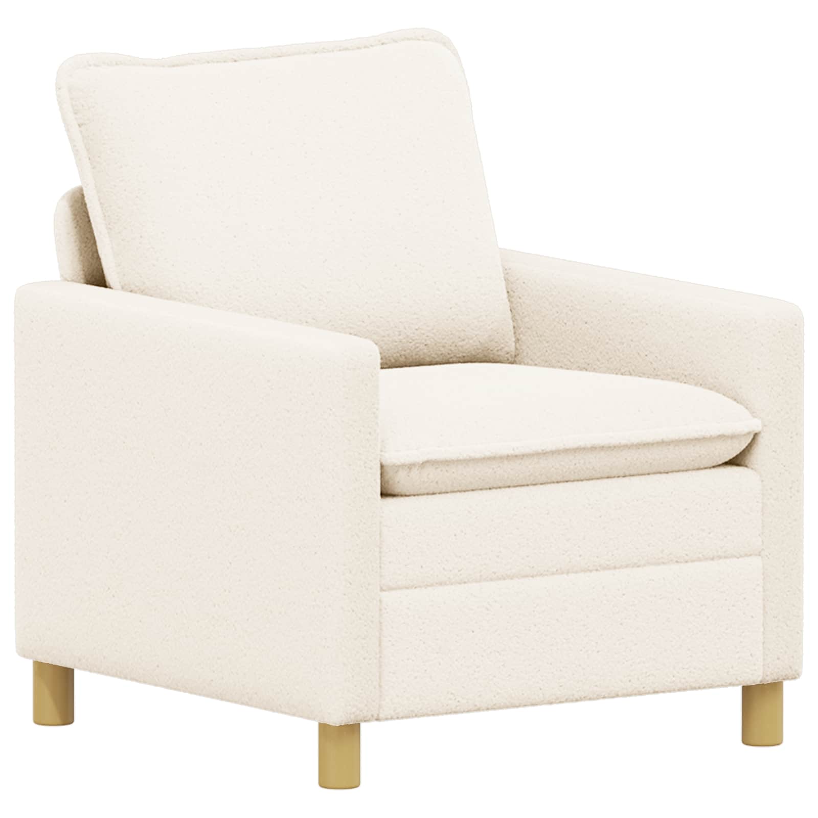 Soffa Gräddvit 76 x 81 x 87,5 cm Tyg