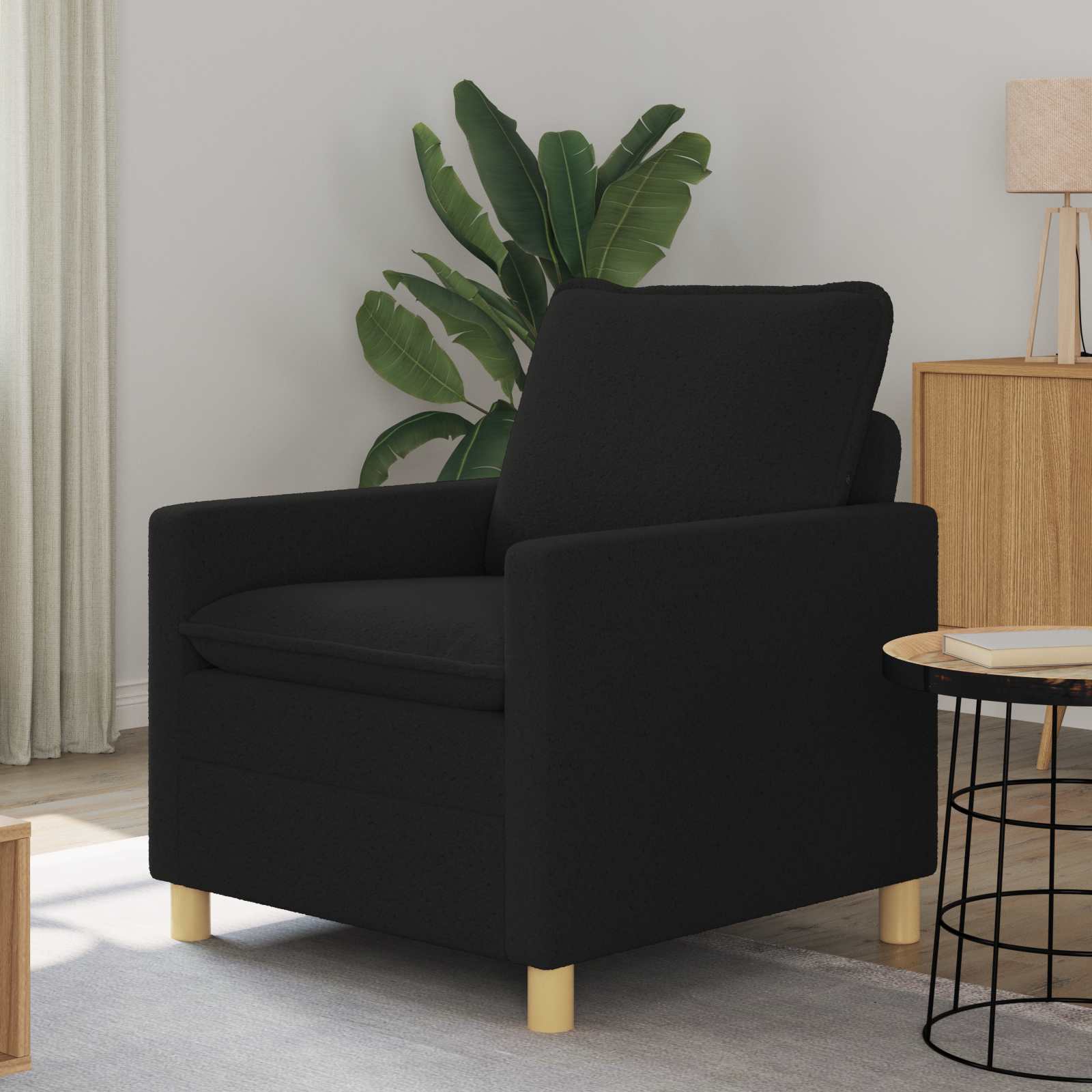 Soffa Svart 76 x 81 x 87,5 cm Tyg