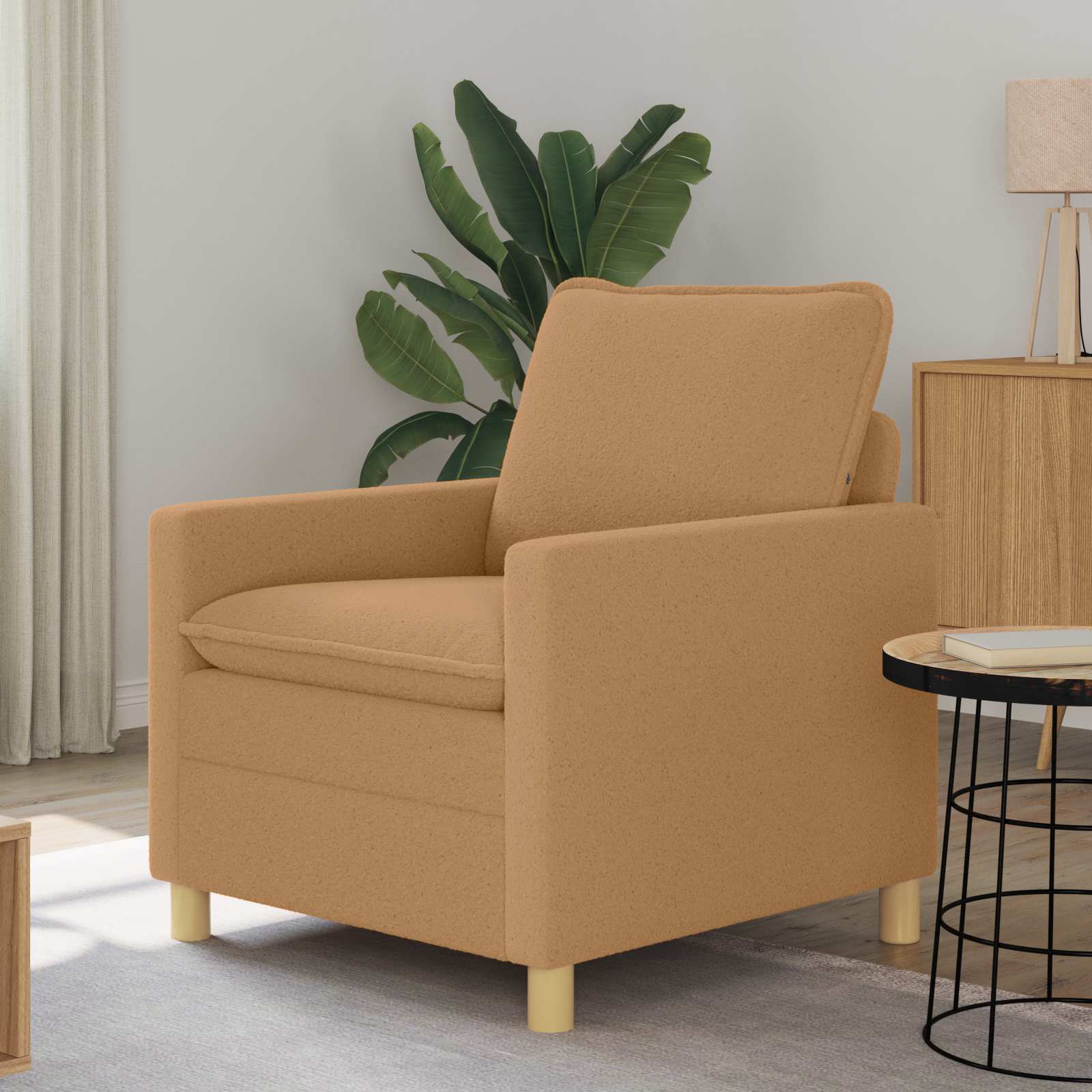 Soffa Beige 76 x 81 x 87,5 cm Tyg