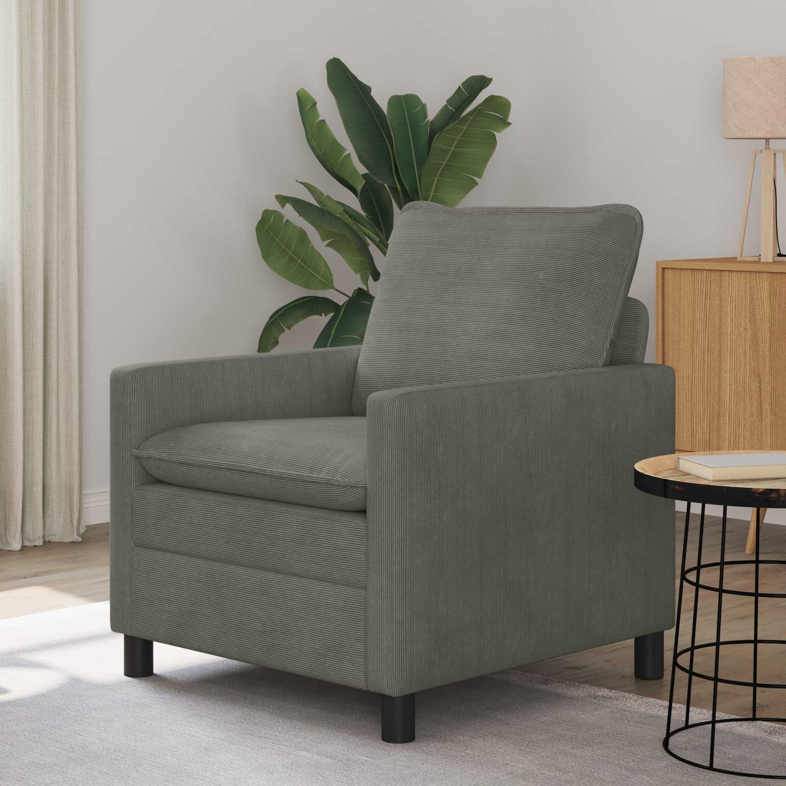 Soffa Ljusgrå 76 x 81 x 87,5 cm Tyg
