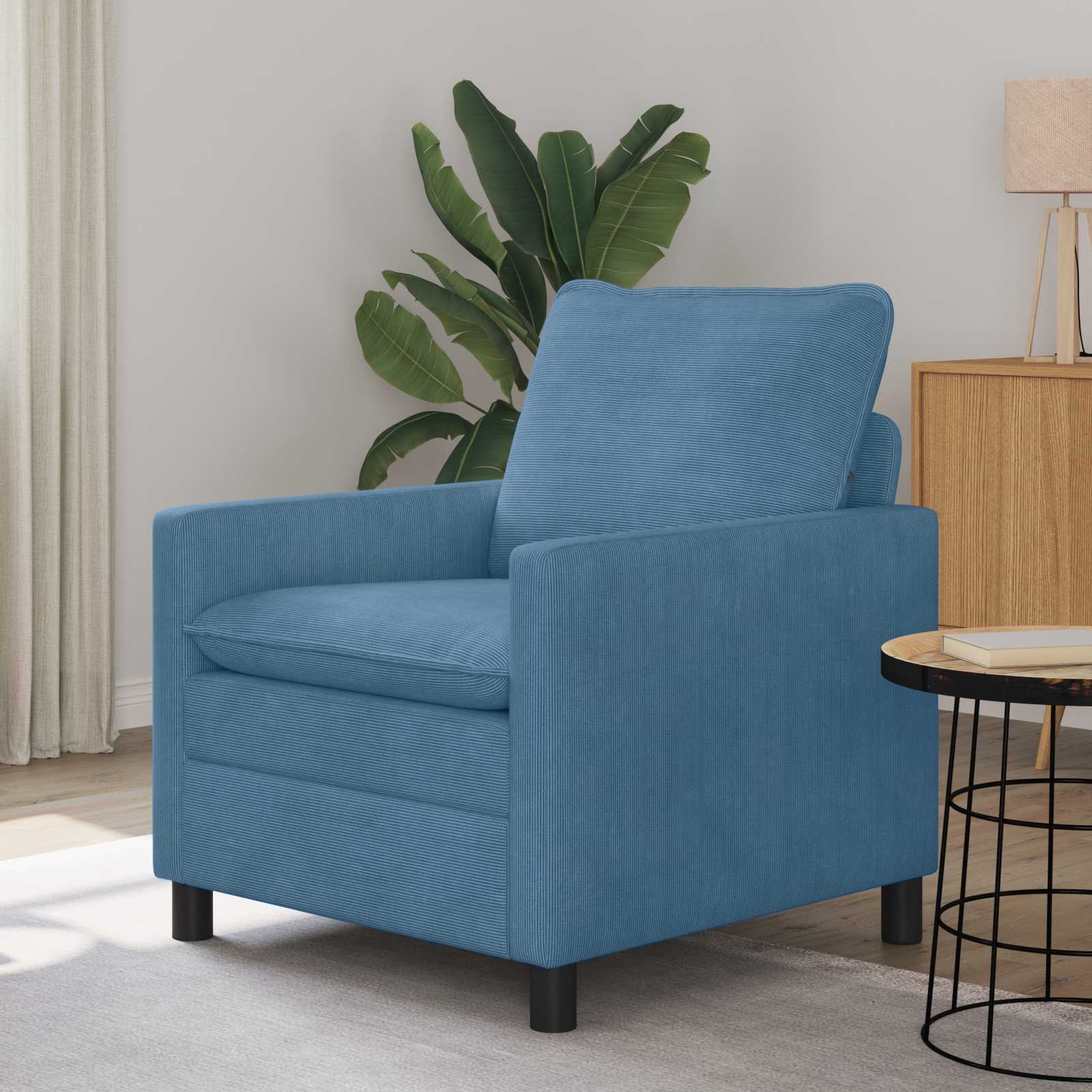 Soffa Blå 76 x 81 x 87,5 cm Tyg