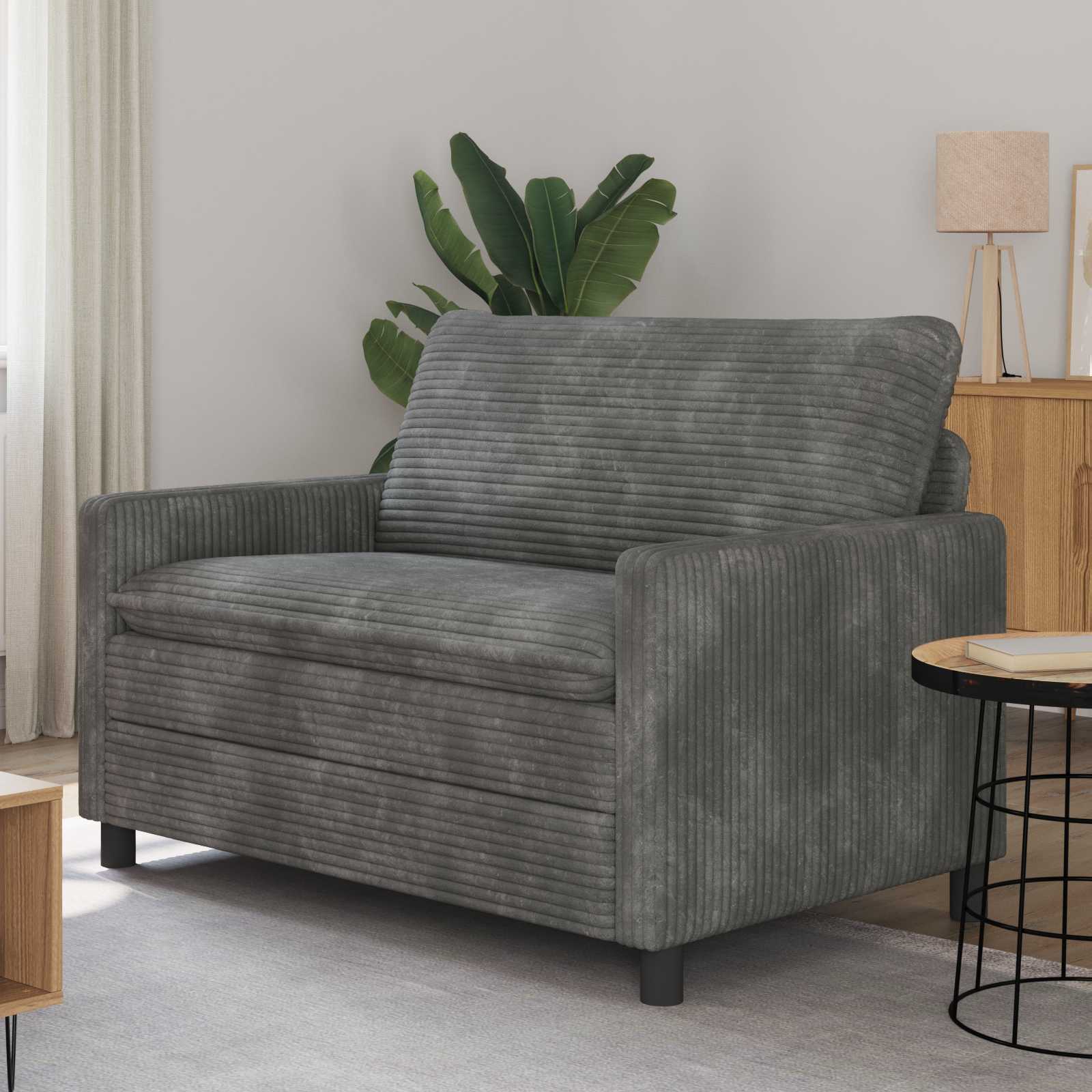 Soffa Ljusgrå 126 x 81 x 87,5 cm Polyester