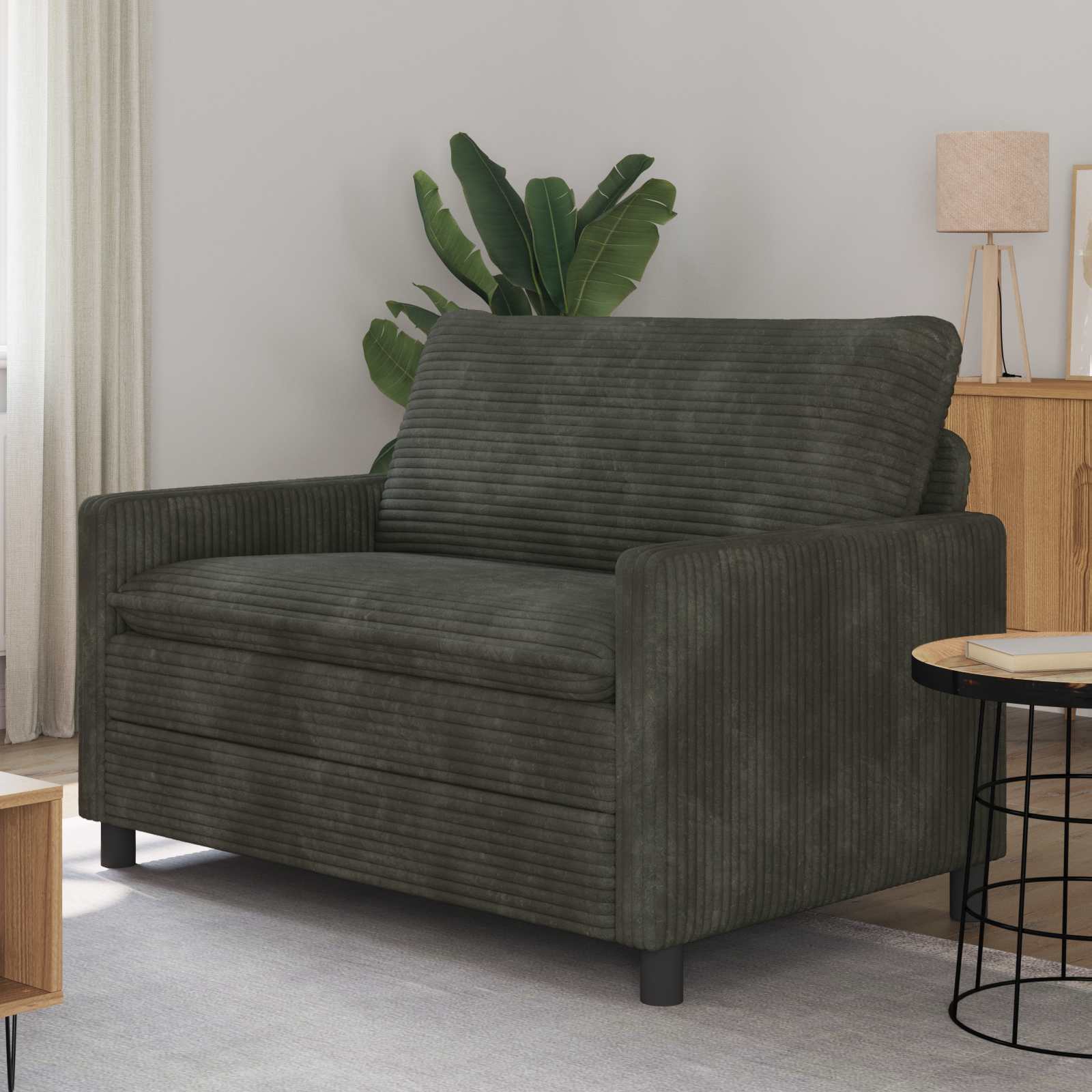 Soffa Antracit 126 x 81 x 87,5 cm Polyester
