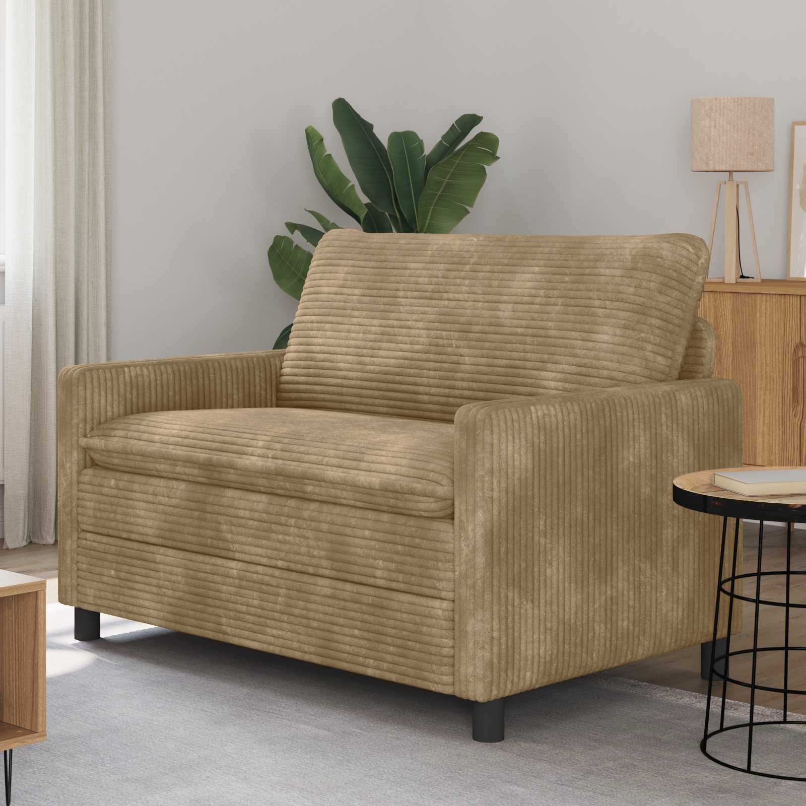 Soffa Taupe 126 x 81 x 87,5 cm Polyester