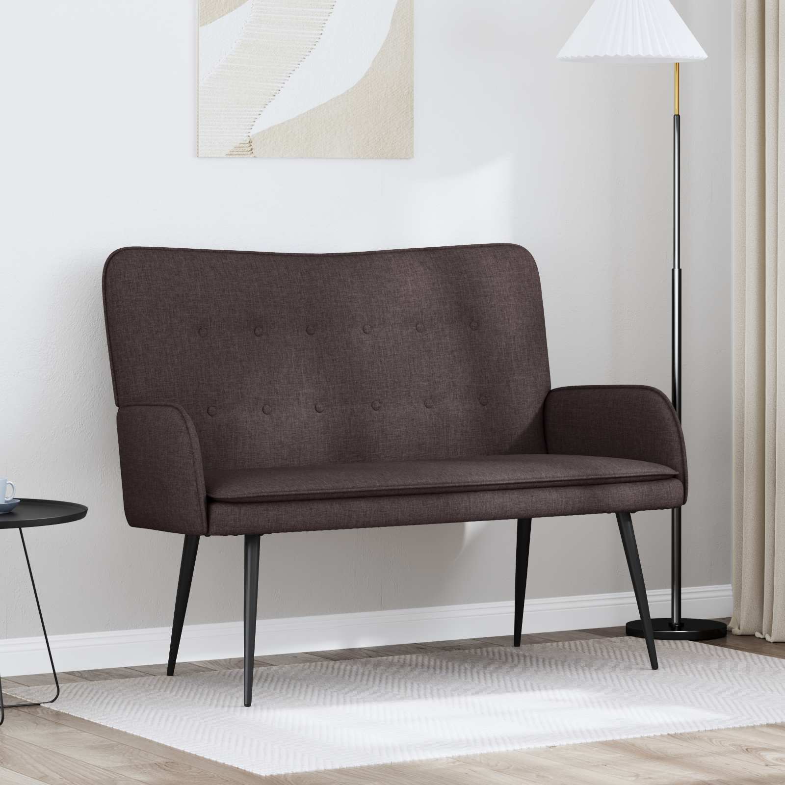 2-sits soffa Mörkbrun 115 x 61 x 87 cm Tyg