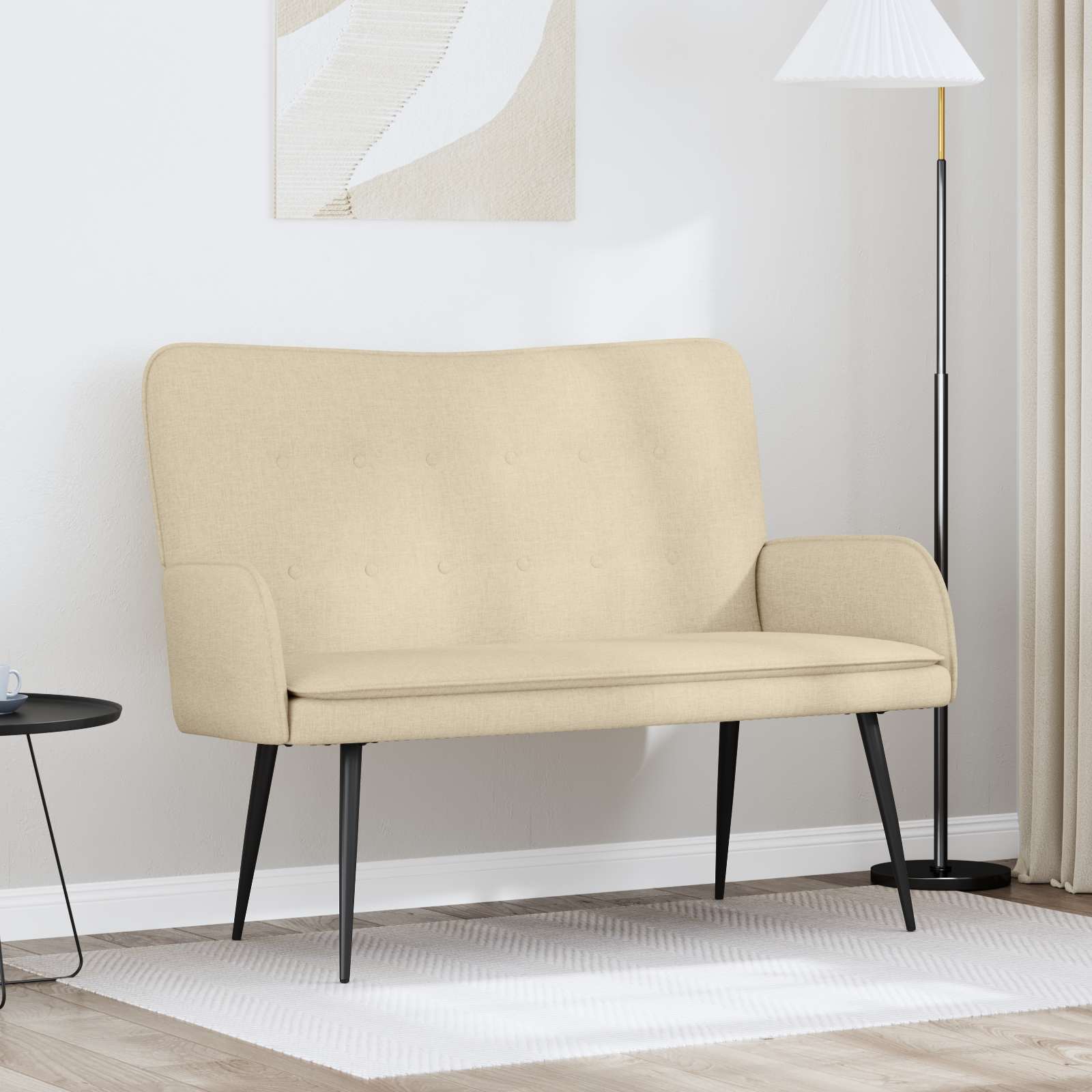 2-sits soffa Gräddvit 115 x 61 x 87 cm Tyg