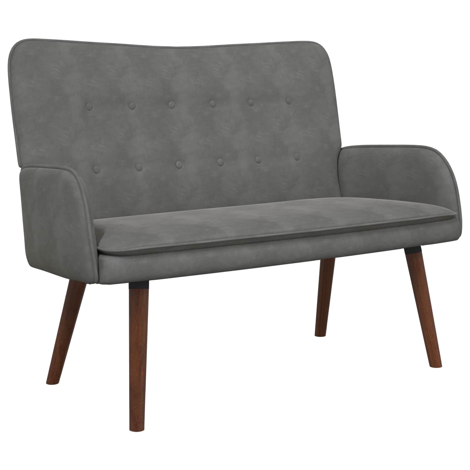 2-sits soffa Mörkgrå 115 x 61 x 87 cm Sammet