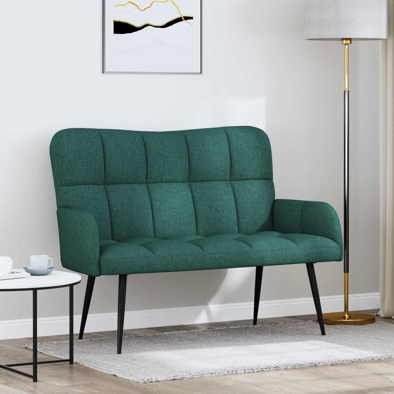 2-sits soffa Mörkgrön 115 x 61 x 87 cm Tyg