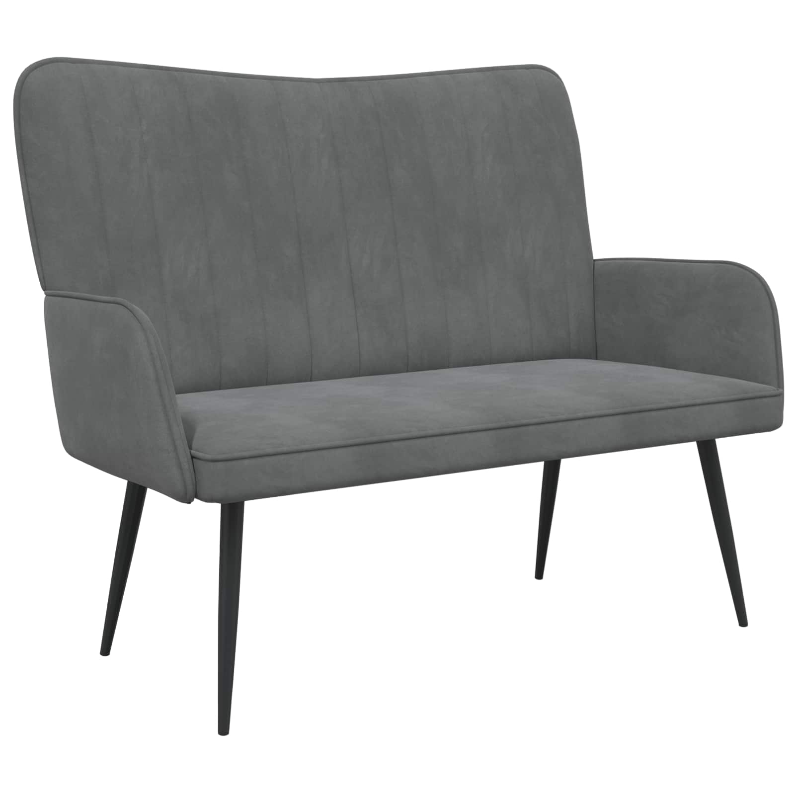 2-sits soffa Mörkgrå 115 x 61 x 87 cm Sammet