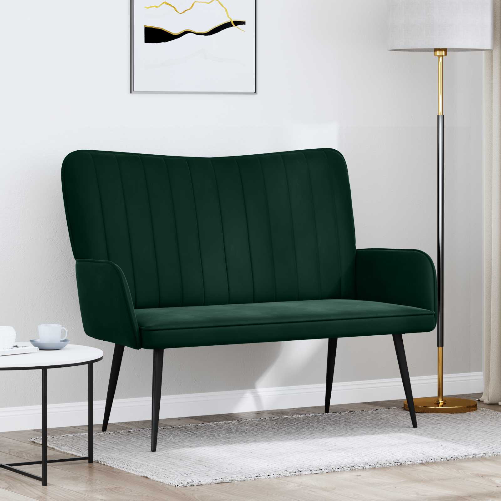 2-sits soffa Mörkgrön 115 x 61 x 87 cm Sammet