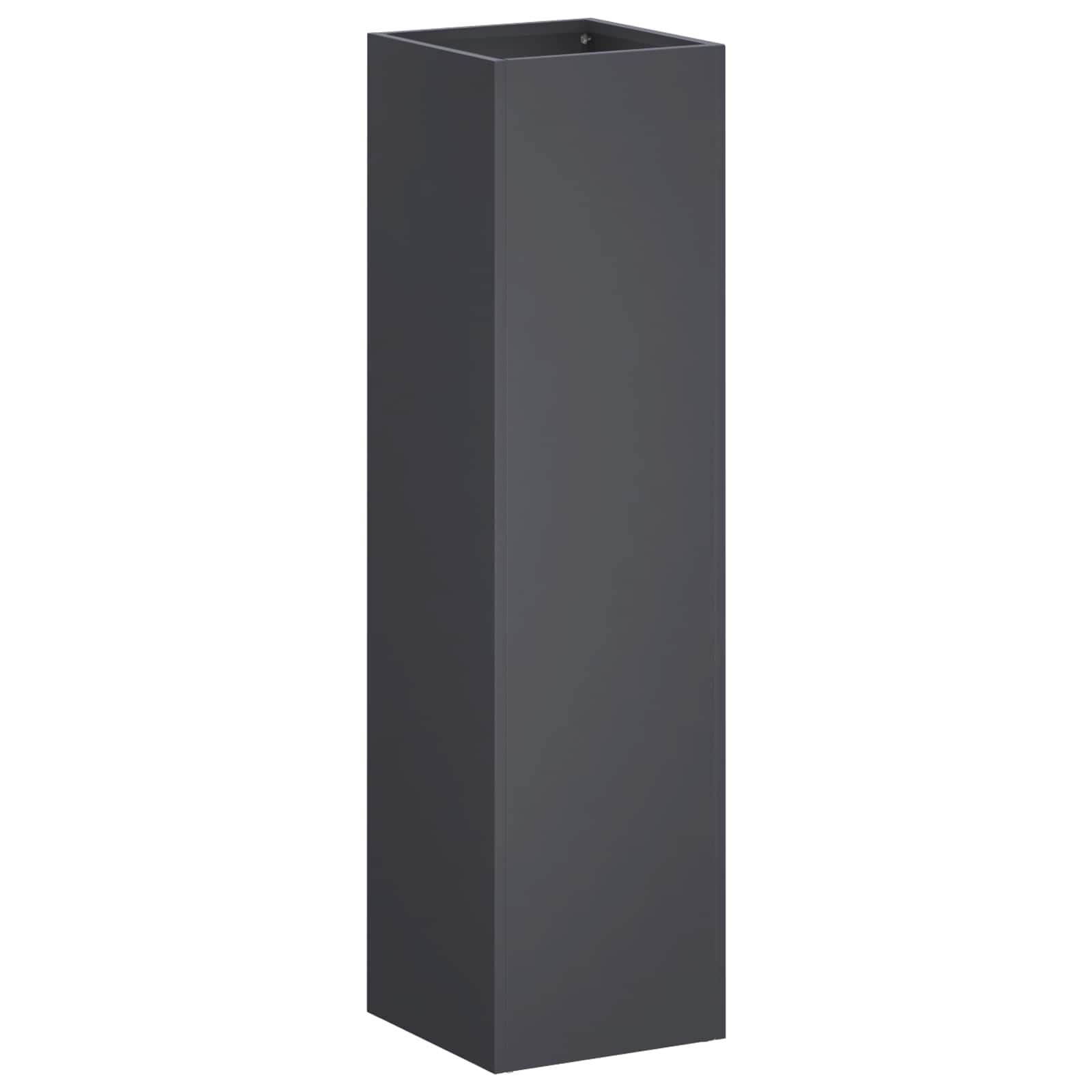 Trädgårdsplanterare Antracit 20 x 20 x 75 cm Kallvalsat stål