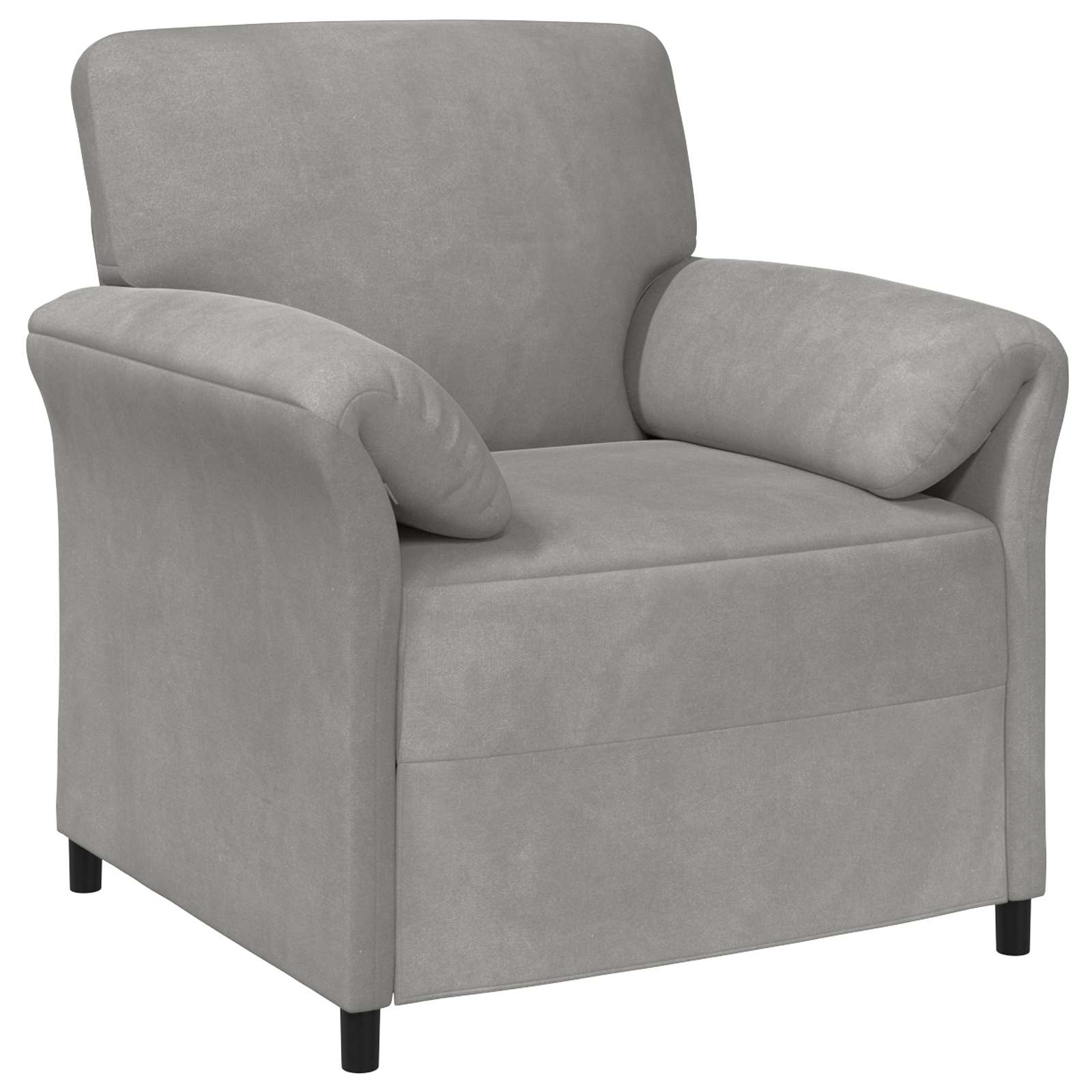 En-sitssoffa Ljusgrå 88 x 83 x 95 cm Sammet
