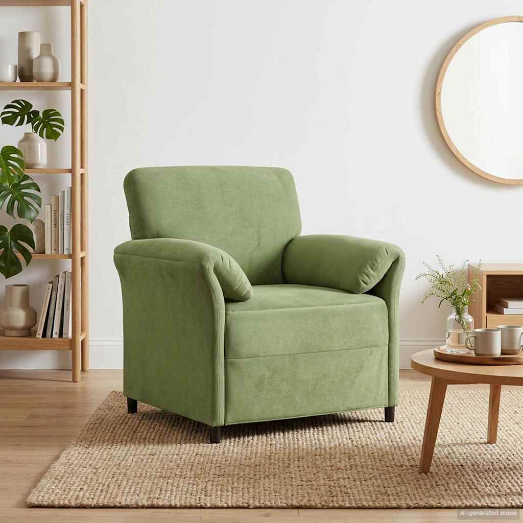 En-sitssoffa Ljusgrön 88 x 83 x 95 cm Sammet