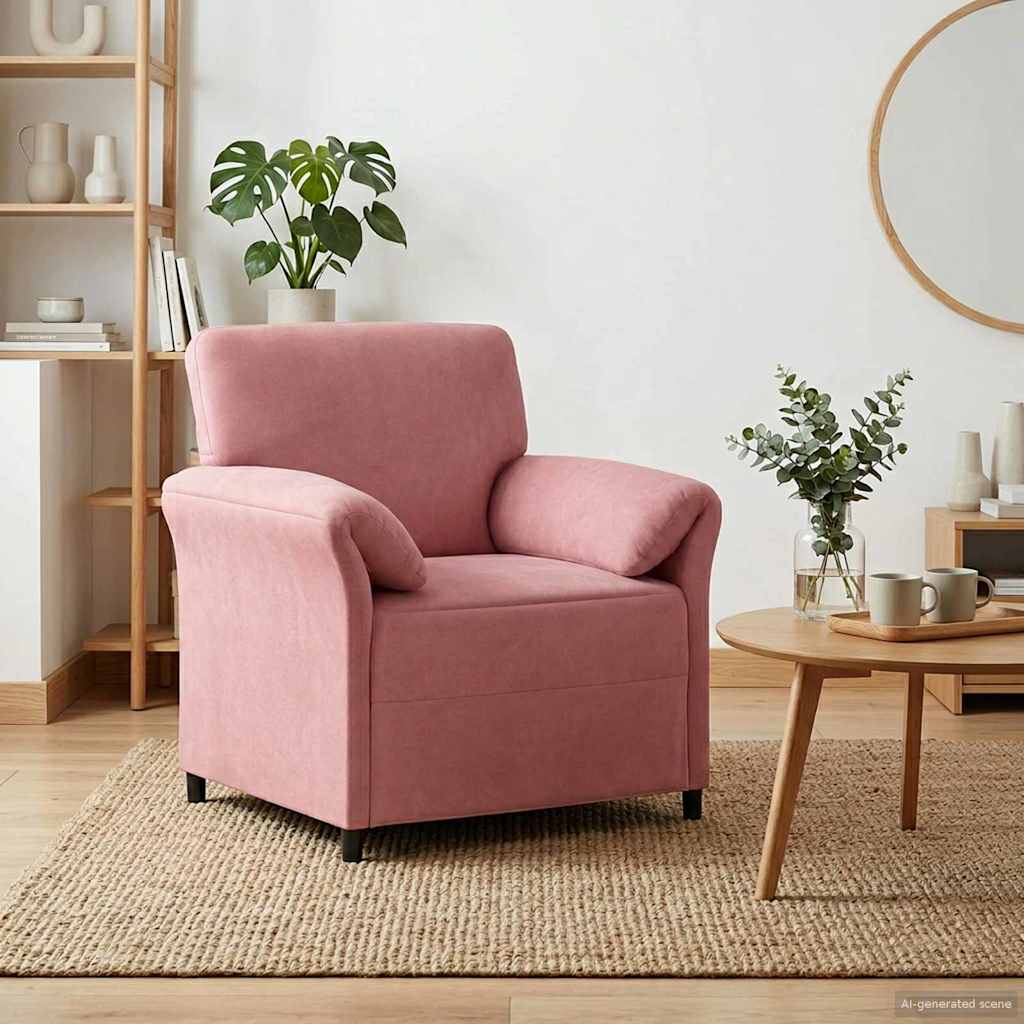 En-sitssoffa Rosa 88 x 83 x 95 cm Sammet