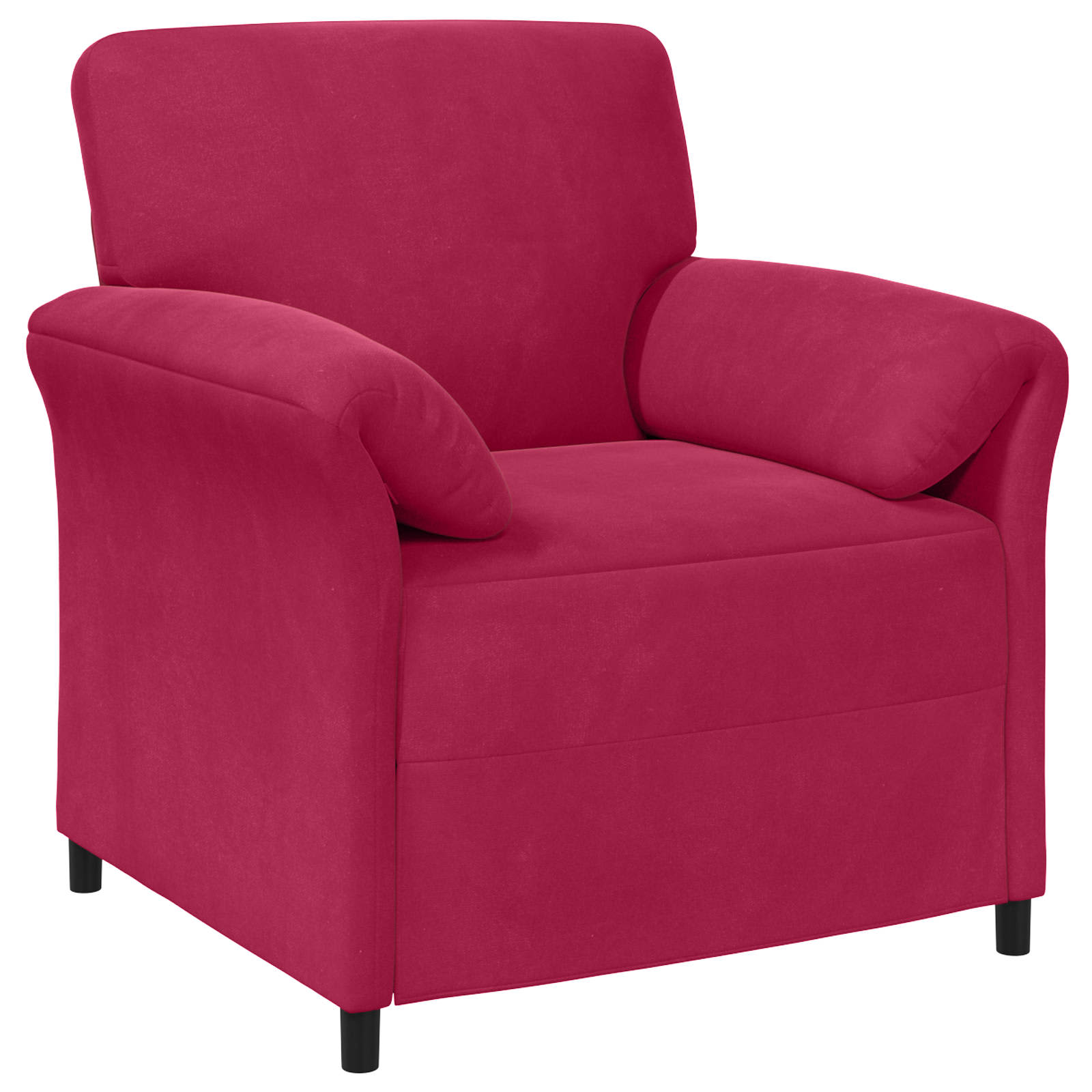 En-sitssoffa Vinröd 88 x 83 x 95 cm Sammet