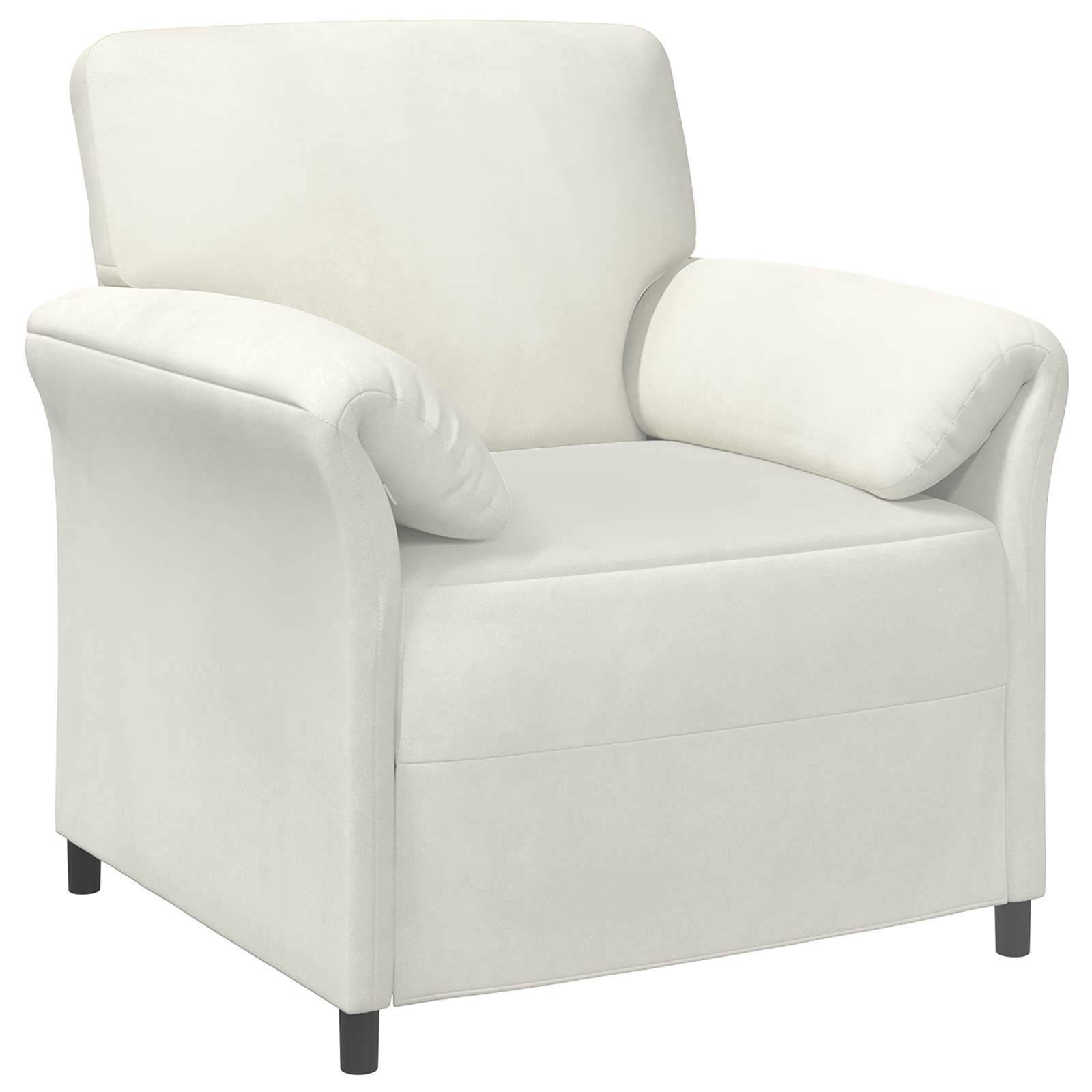 En-sitssoffa Gräddvit 88 x 83 x 95 cm Sammet