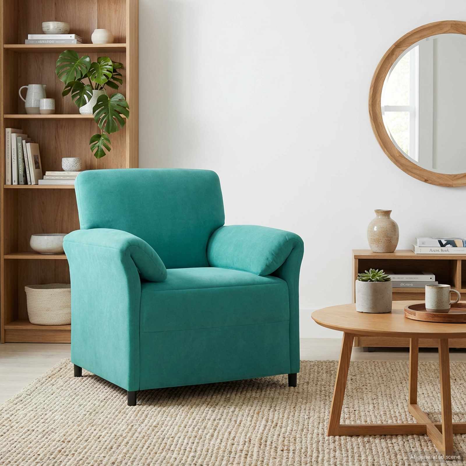 En-sitssoffa Turkos 88 x 83 x 95 cm Sammet