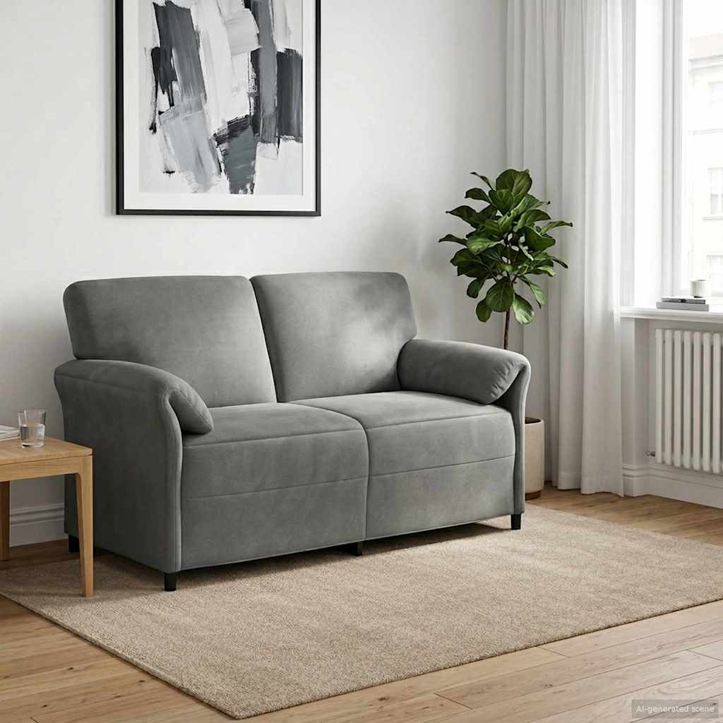 2-sits soffa Mörkgrå 158 x 83 x 95 cm Sammet