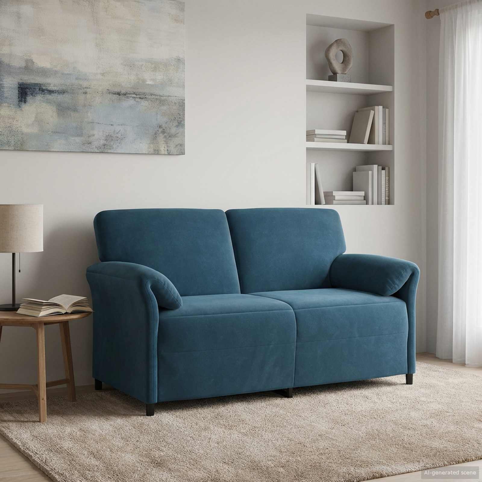 2-sits soffa Blå 158 x 83 x 95 cm Sammet
