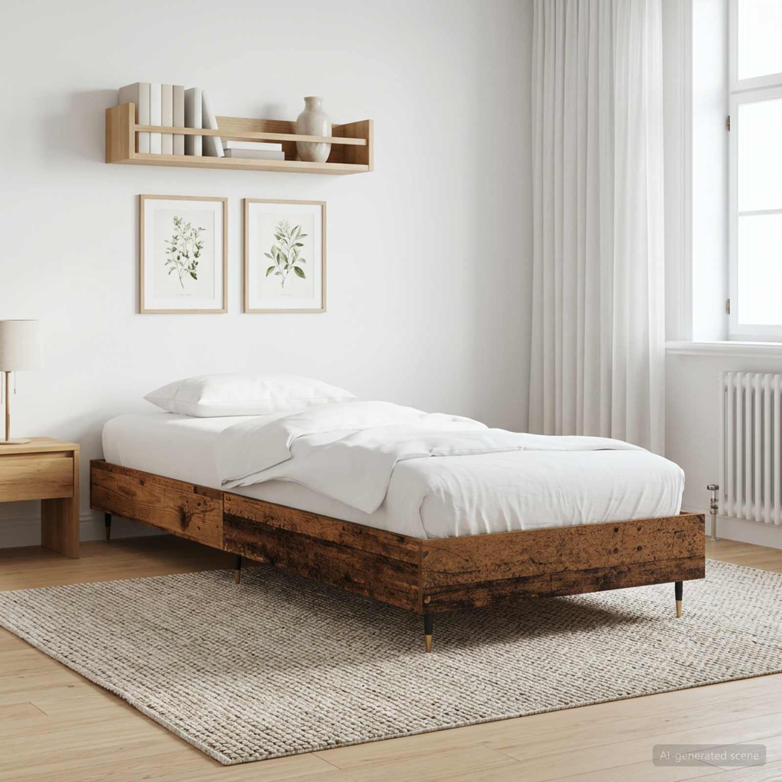 Sängram Gammalt trä 80 x 200 cm Konstruerat trä